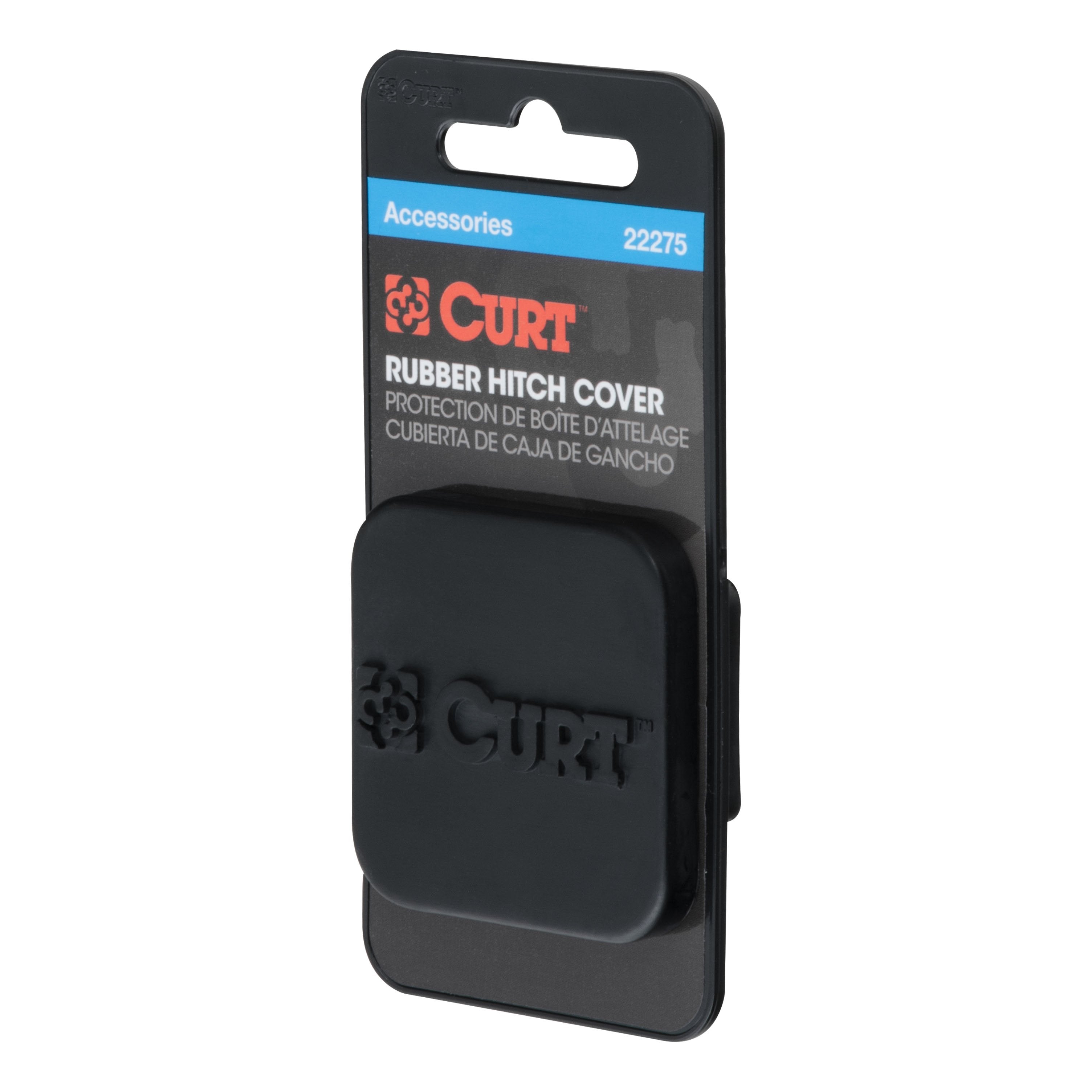 CURT Rubber Trailer Hitch Cover, Fits 1-1/4-Inch Receiver Model 22275
