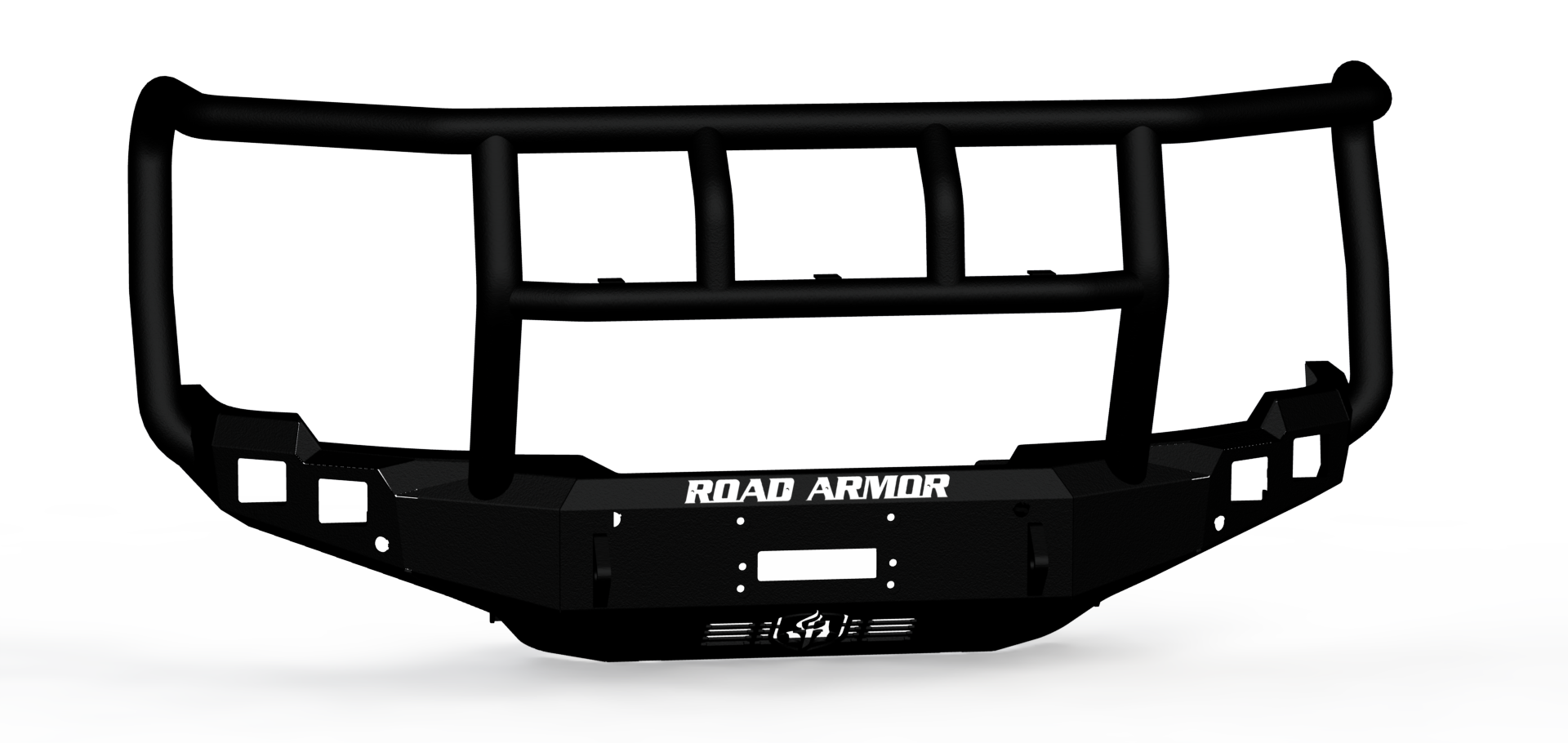 Stealth Front Winch Bumper Titan II Guard - Texture Black 2024-2025 GMC 2500 3500