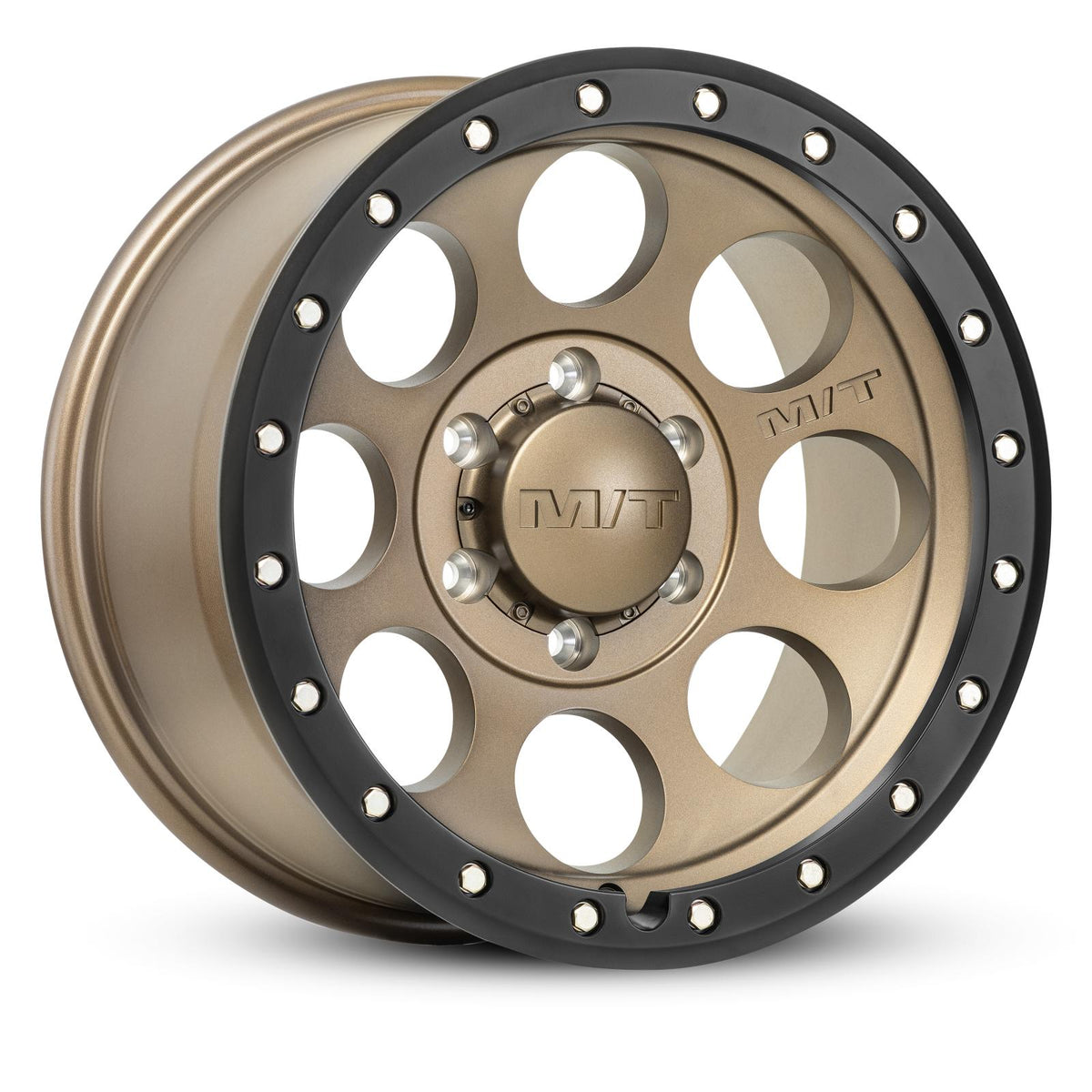 Classic PRO Wheel 17X9 4.53 x 6x135 Hub Bore 3.429 Satin Bronze W/Black Lip Zinc Bolts Mickey Thompson