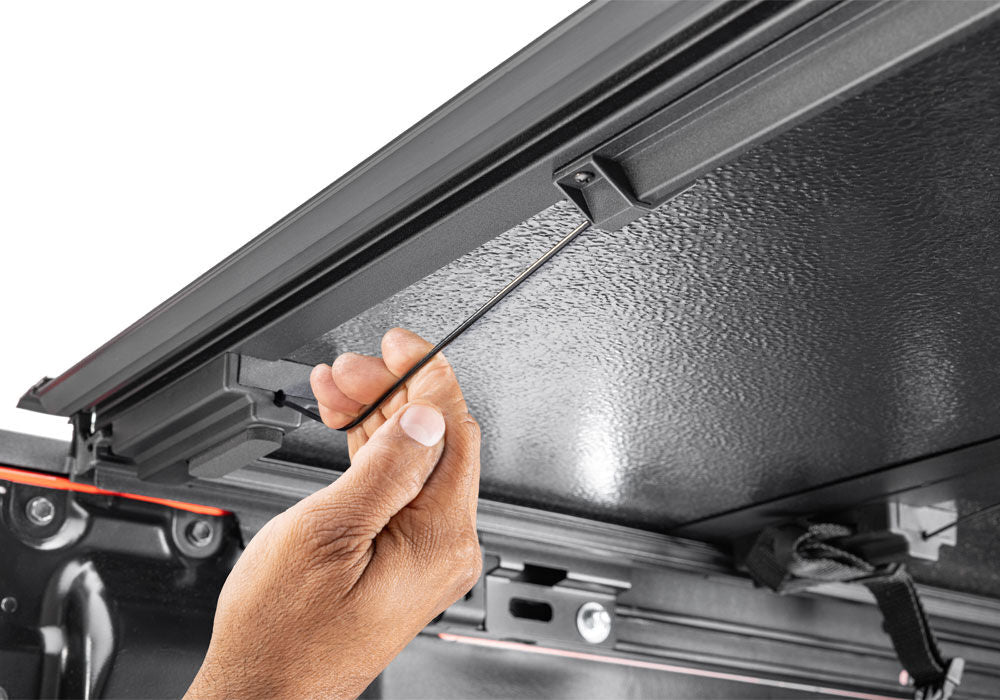 BAKFlip G2 Hard Folding Truck Bed Cover Rail Mounts Near Top of Bed Rail 2005-2015 Toyota Tacoma with Deck Rail System BAK