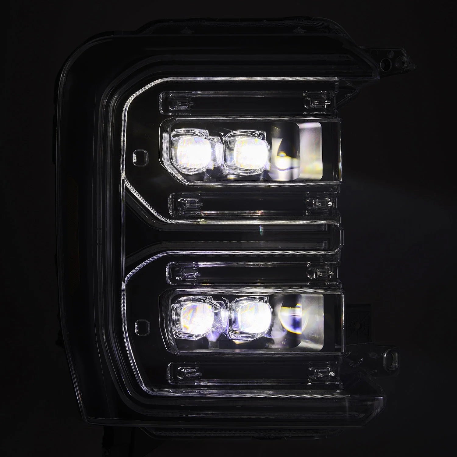 AlphaRex 23-26 Ford F-250 SD NOVA LED Proj Headlights Blk w/Activ Light/Seq Signal/Switchback