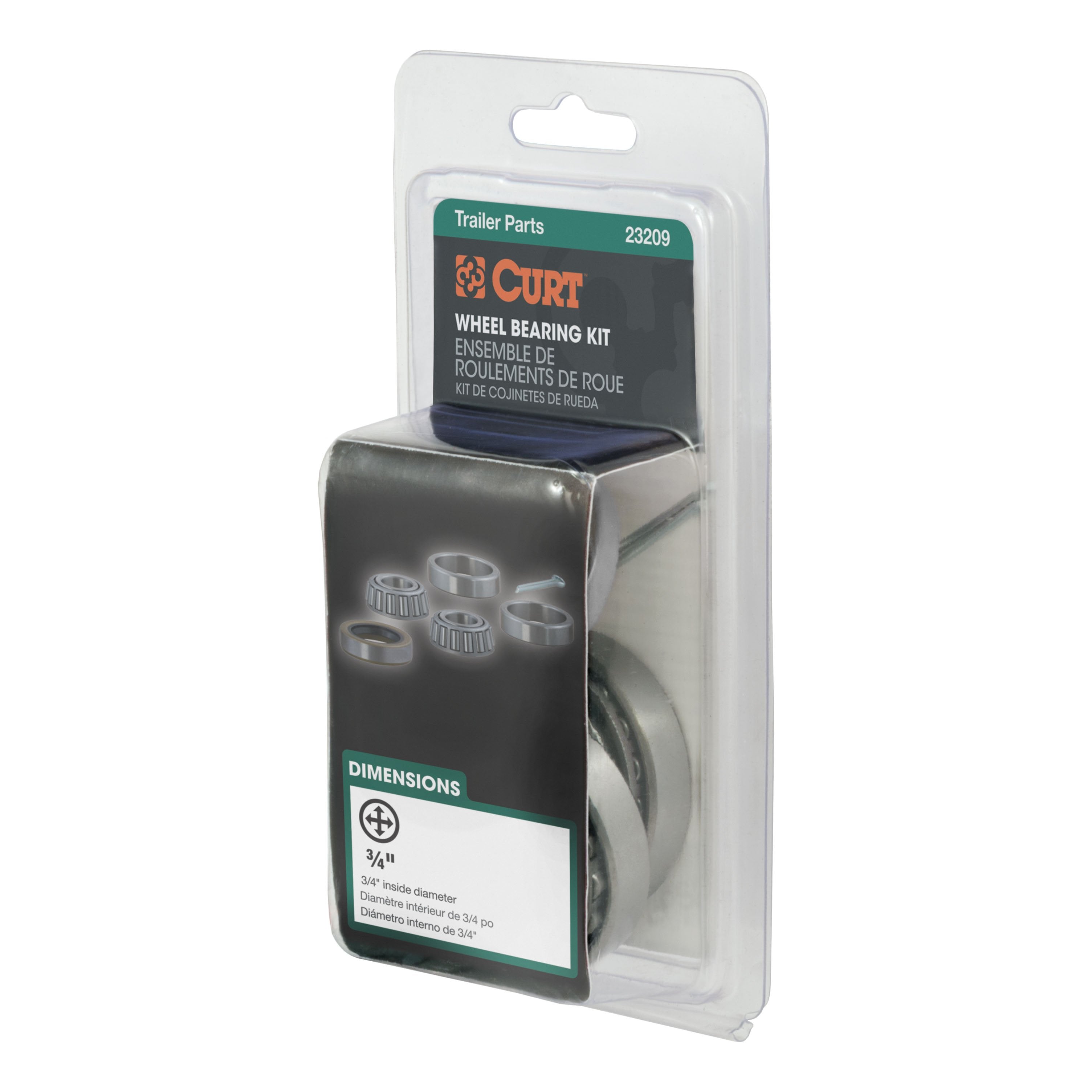 CURT Replacement Trailer Wheel Bearing Kit, 3/4-Inch Inside Diameter Model 23209