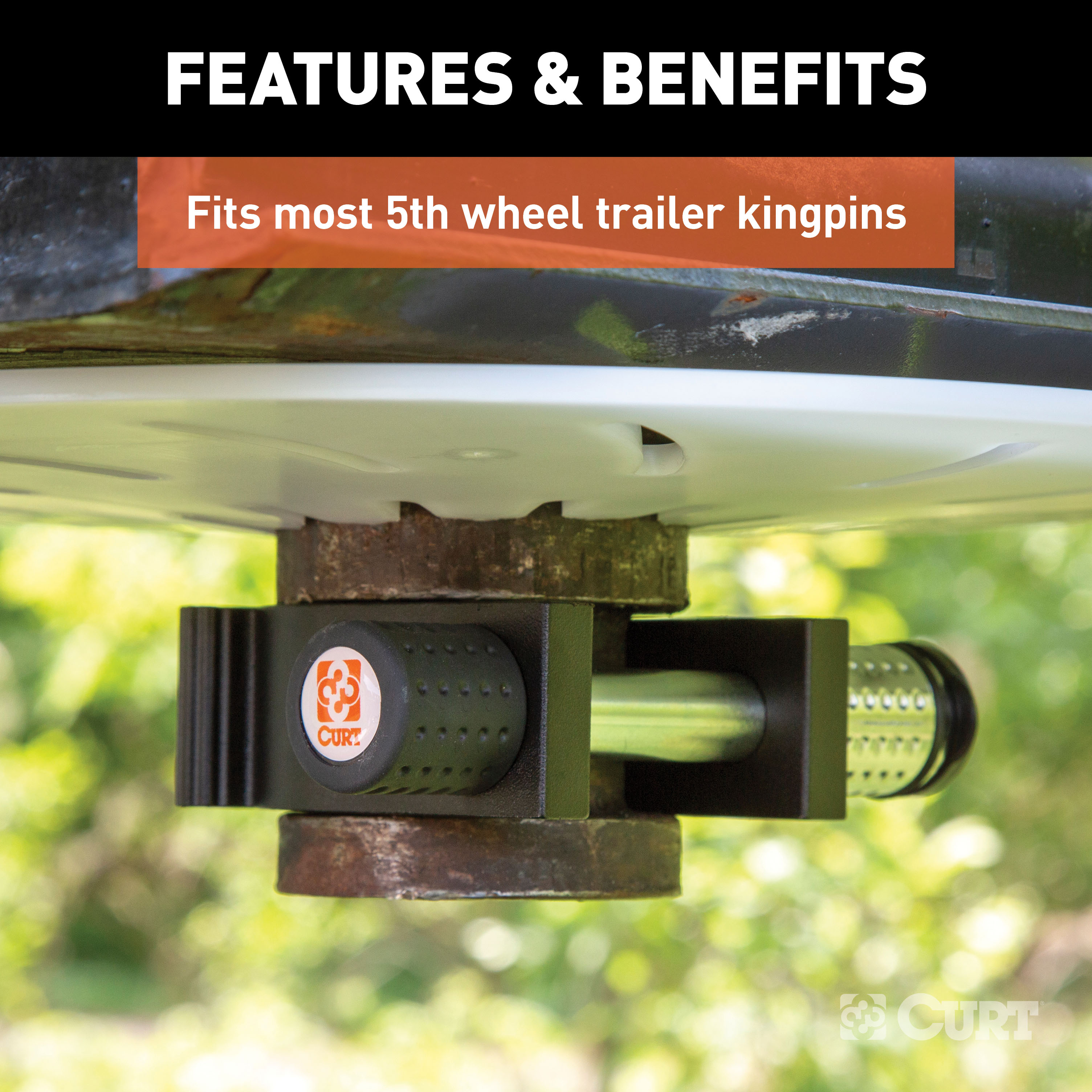 CURT 5th Wheel Trailer Lock for 2-Inch King Pin Model 23255