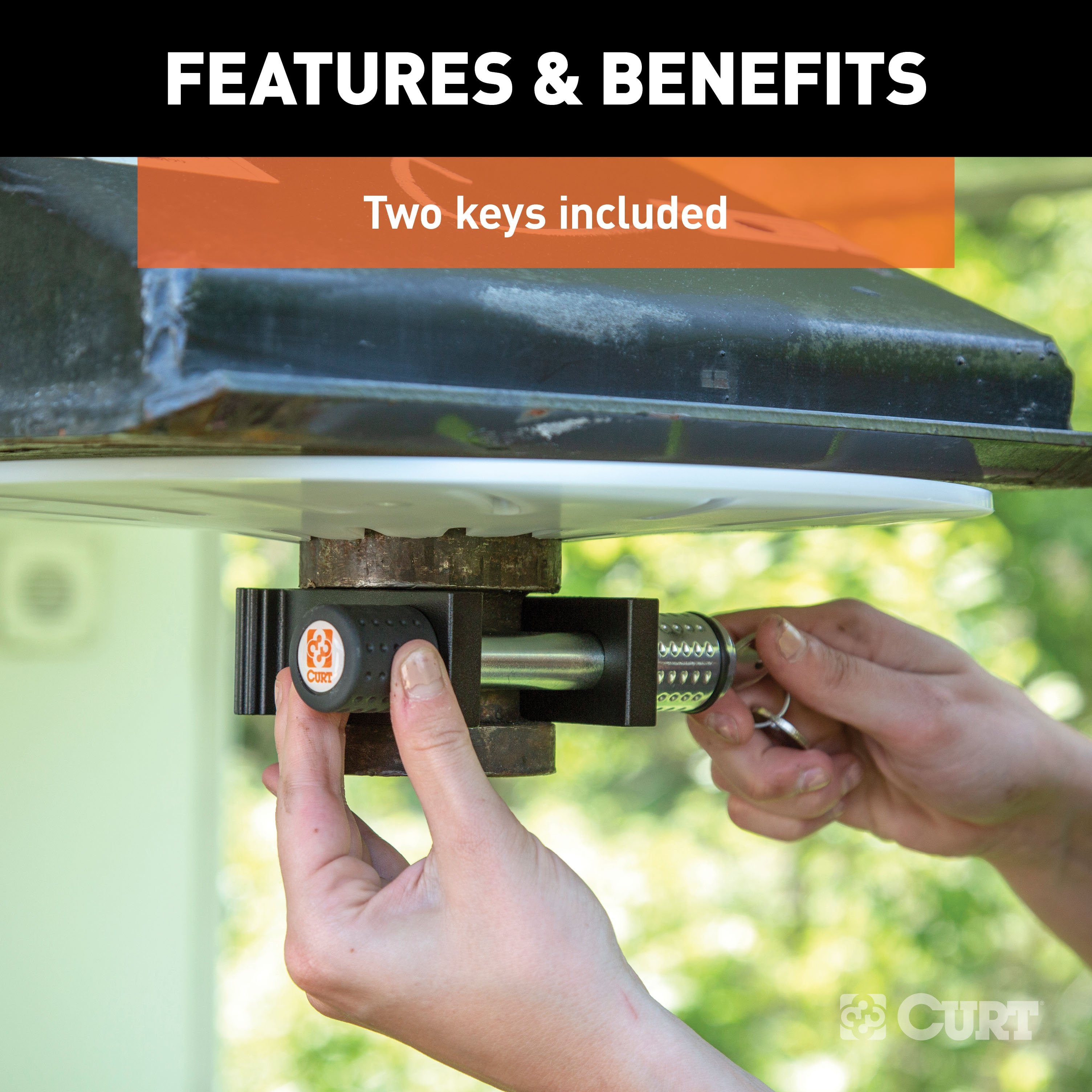 CURT 5th Wheel Trailer Lock for 2-Inch King Pin Model 23255