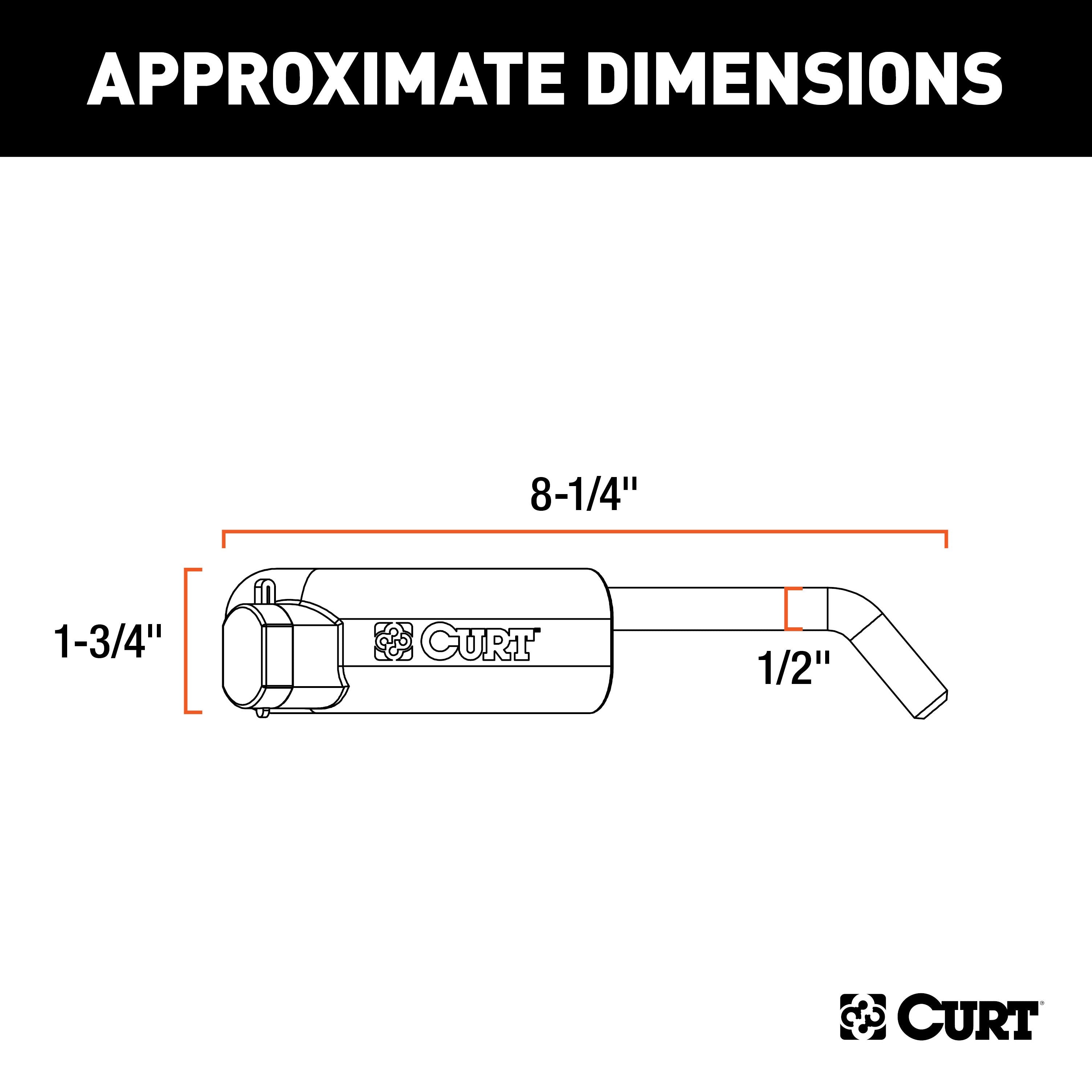 CURT 5th Wheel Base Rail Lock, 1/2-Inch Pin Diameter, Fits All Industry-Standard Rails Model 23256
