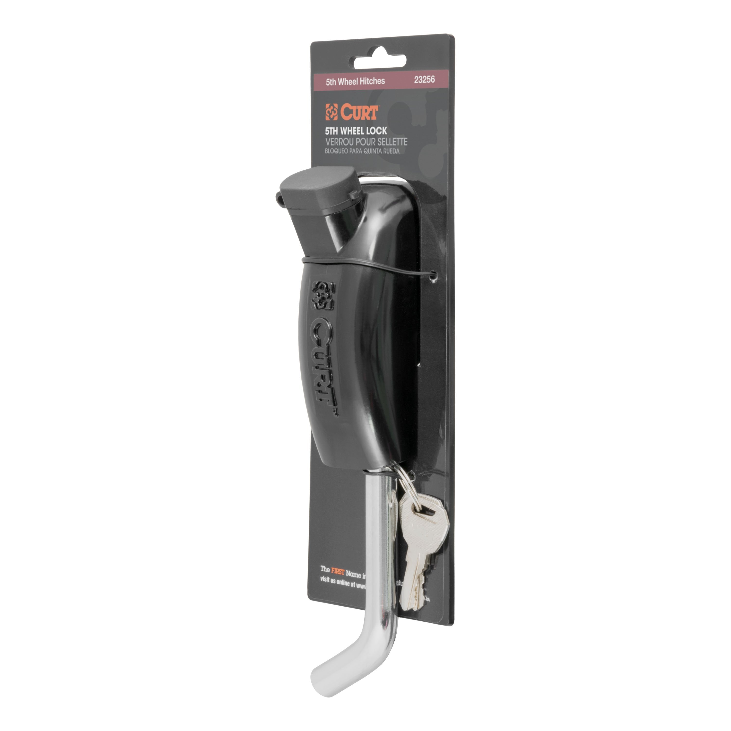CURT 5th Wheel Base Rail Lock, 1/2-Inch Pin Diameter, Fits All Industry-Standard Rails Model 23256