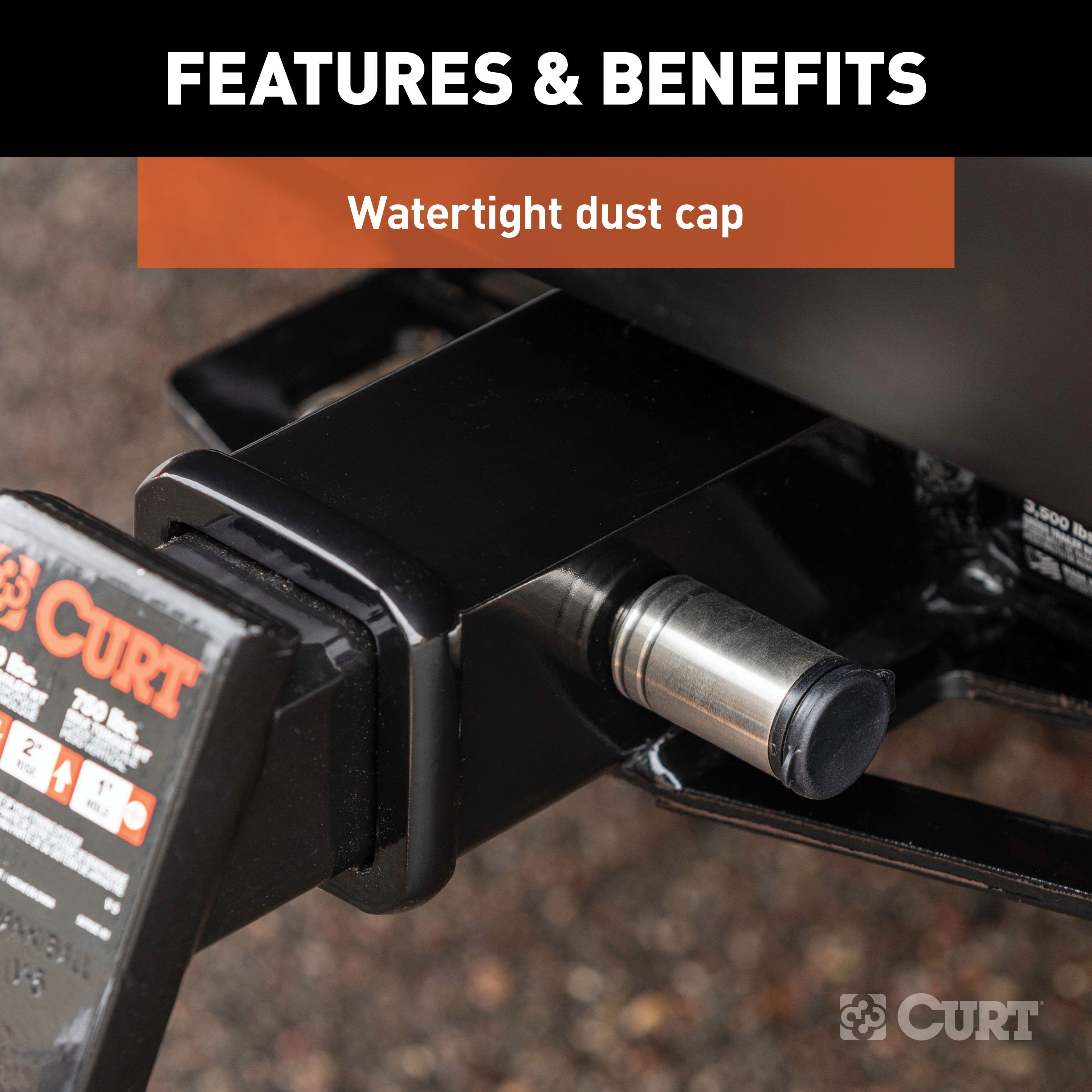 CURT Stainless Steel Trailer Hitch Lock, 5/8-Inch Pin Diameter, Fits 2-Inch Receiver Model 23516