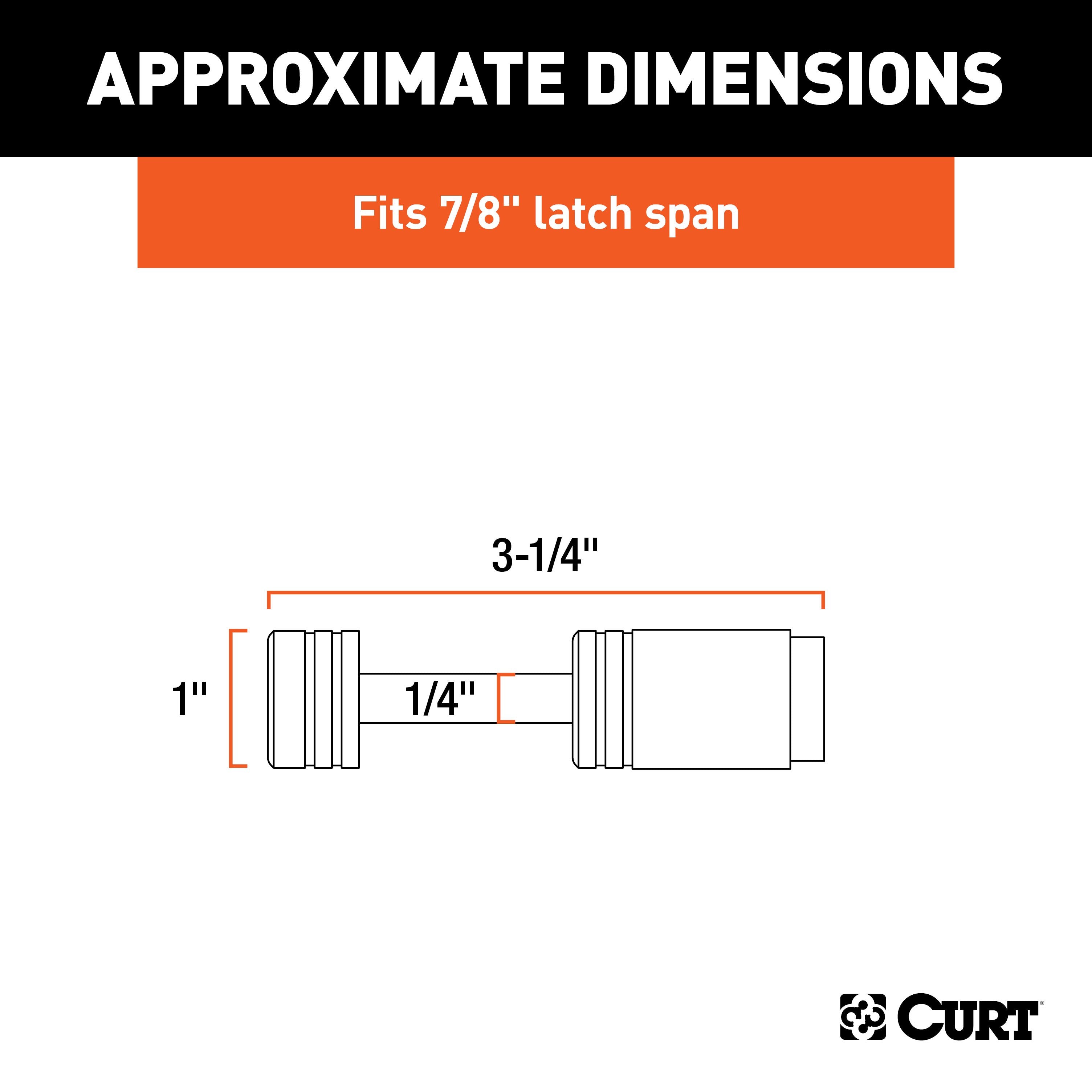 CURT Chrome Trailer Tongue Coupler Lock, 1/4-Inch Pin Diameter, Up to 7/8-Inch Span Model 23520