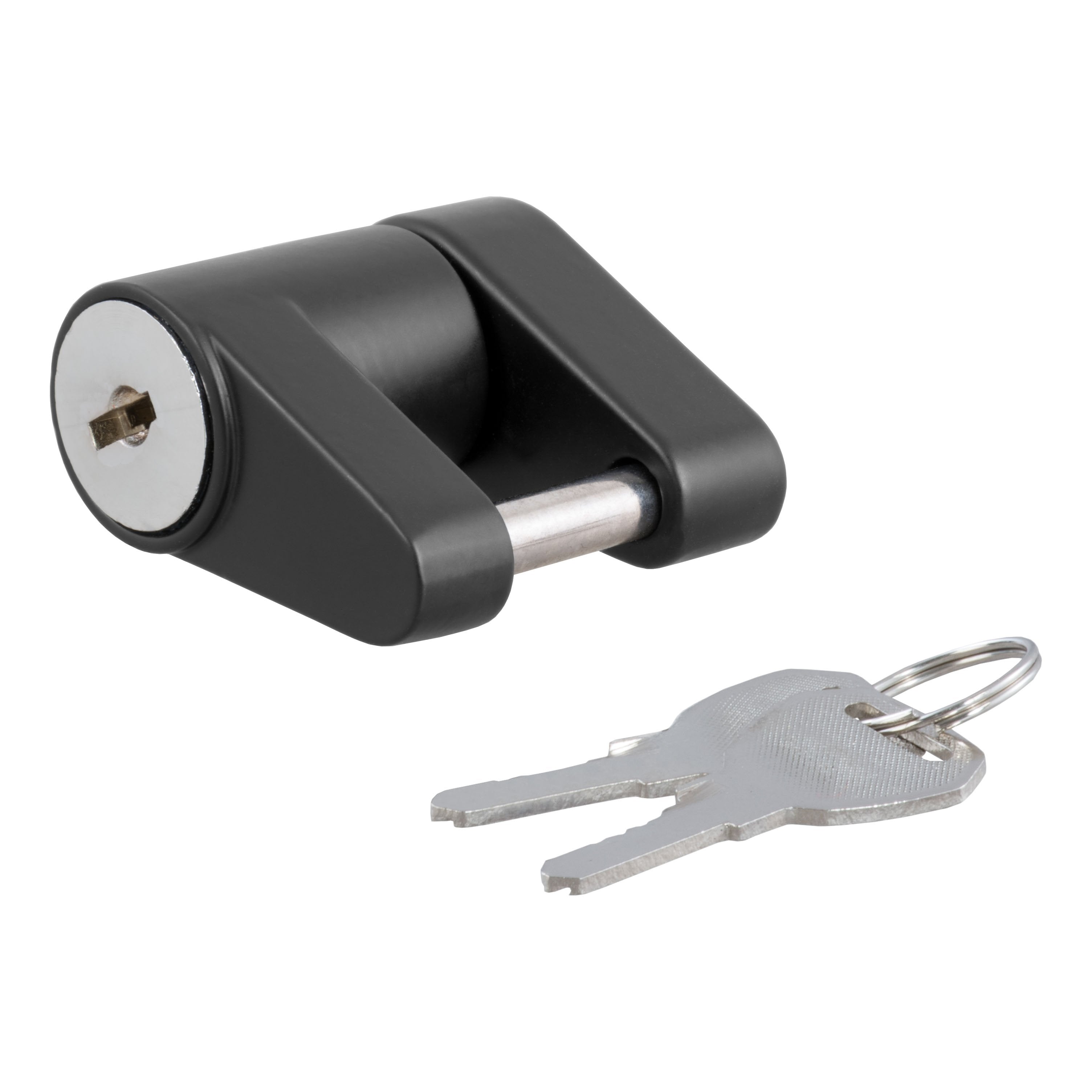 CURT Black Trailer Tongue Coupler Lock, 1/4-Inch Pin Diameter, Up to 3/4-Inch Span Model 23521