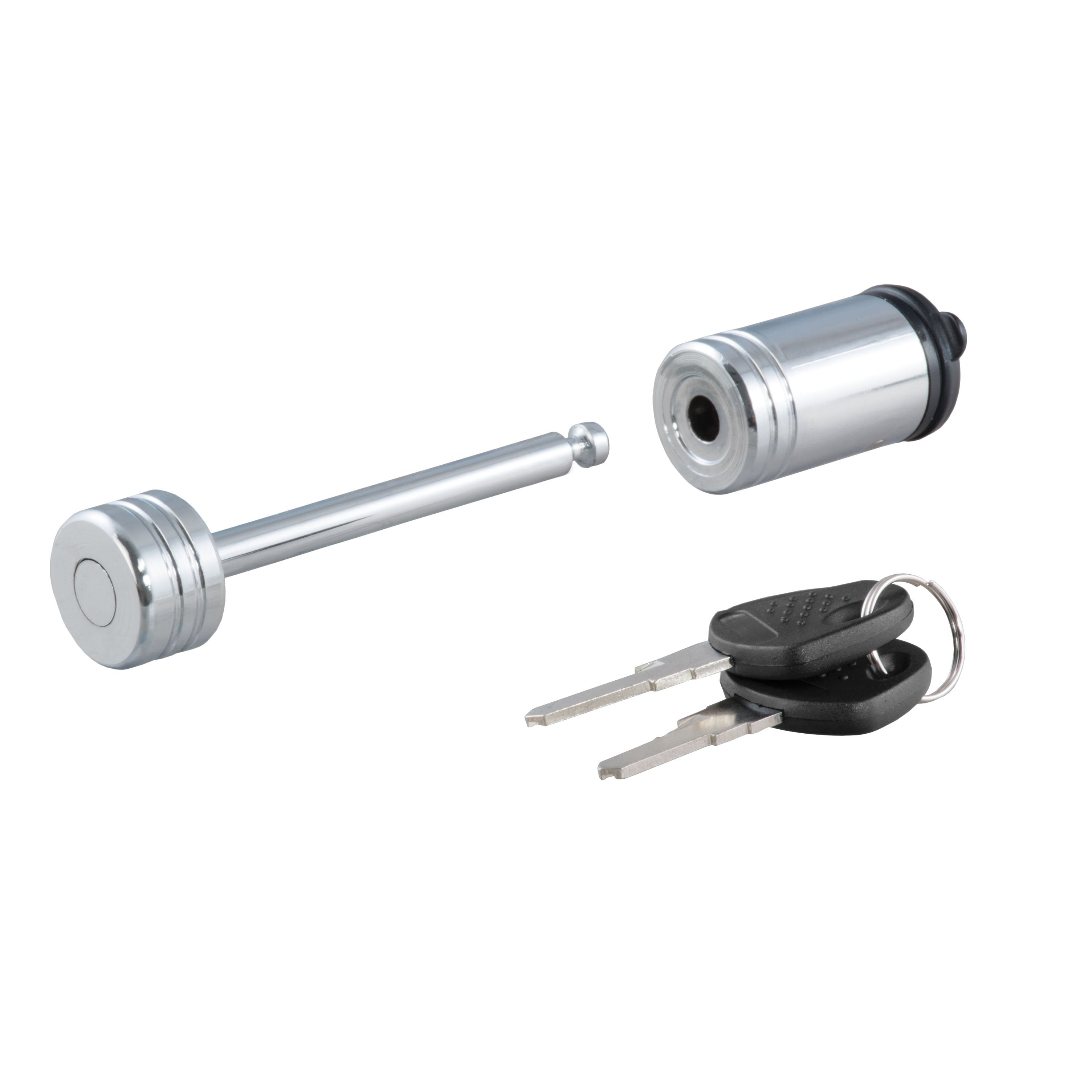 CURT Chrome Trailer Tongue Coupler Lock, 1/4-Inch Pin Diameter, Up to 2-1/2-Inch Span Model 23522