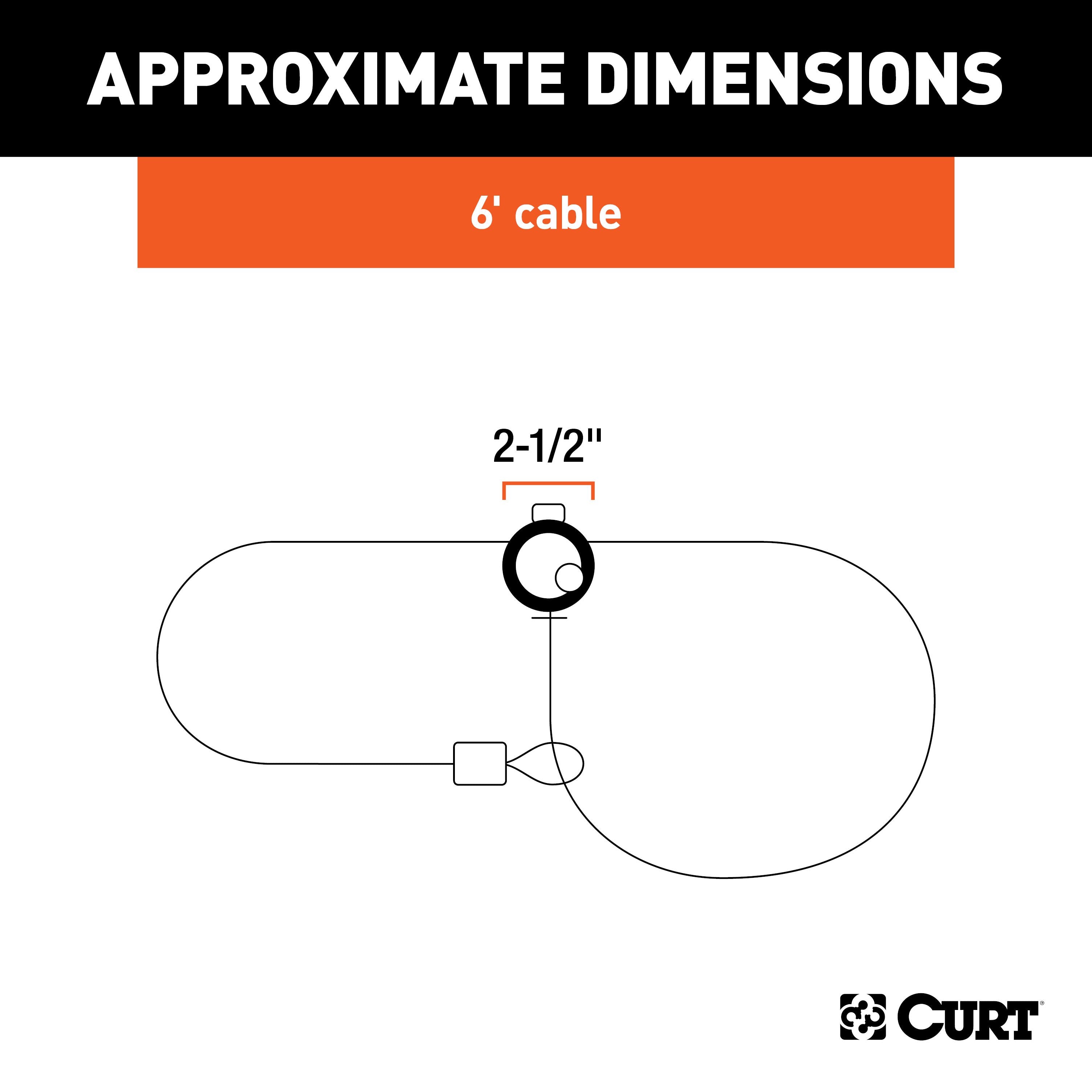 CURT 6-Foot Bike Cable Lock Model 23666