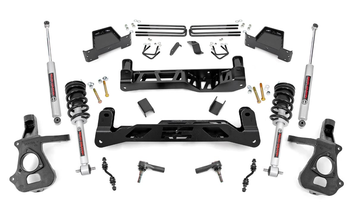 7 Inch Lift Kit Cast Steel N3 Struts Silverado/Sierra 1500 2WD (14-18 & Classic) Rough Country