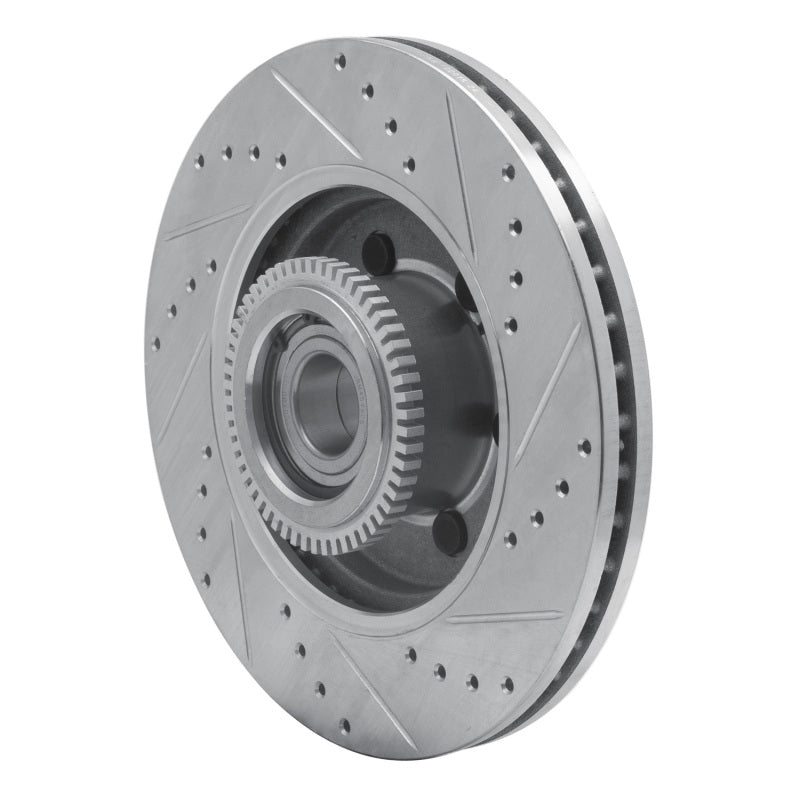 R1 04-08 Ford F-150 RWD Front Left Drilled & Slotted Silver Brake Rotor