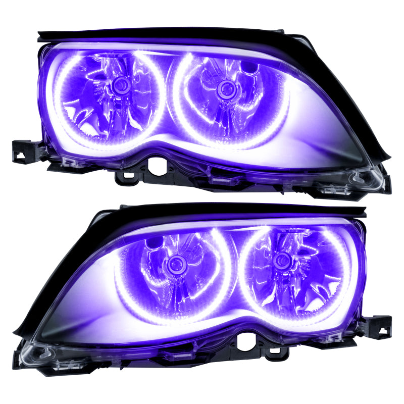 Oracle 02-05 BMW 3 Series SMD HL - Black - ColorSHIFT w/ 2.0 Controller