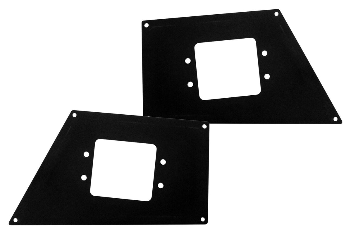 BR5/BR10 Front Light Plates (3x3 Flush Mount) Textured Black 2010-2010 Dodge Ram 2500/3500 2011-2016 Ford F-250/F-350 Go Rhino