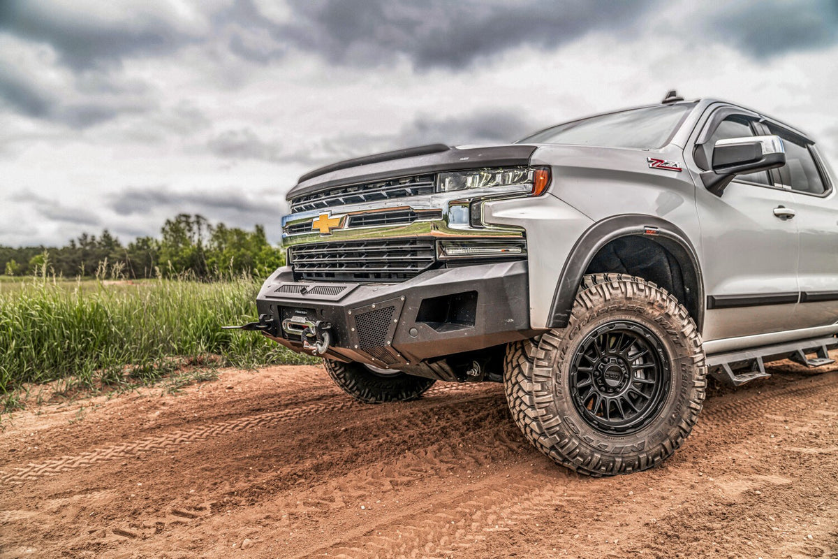 BR6 Front Bumper Replacement Textured Black 2019-2021 Silverado 1500 2022-2022 Silverado 1500 LTD Go Rhino