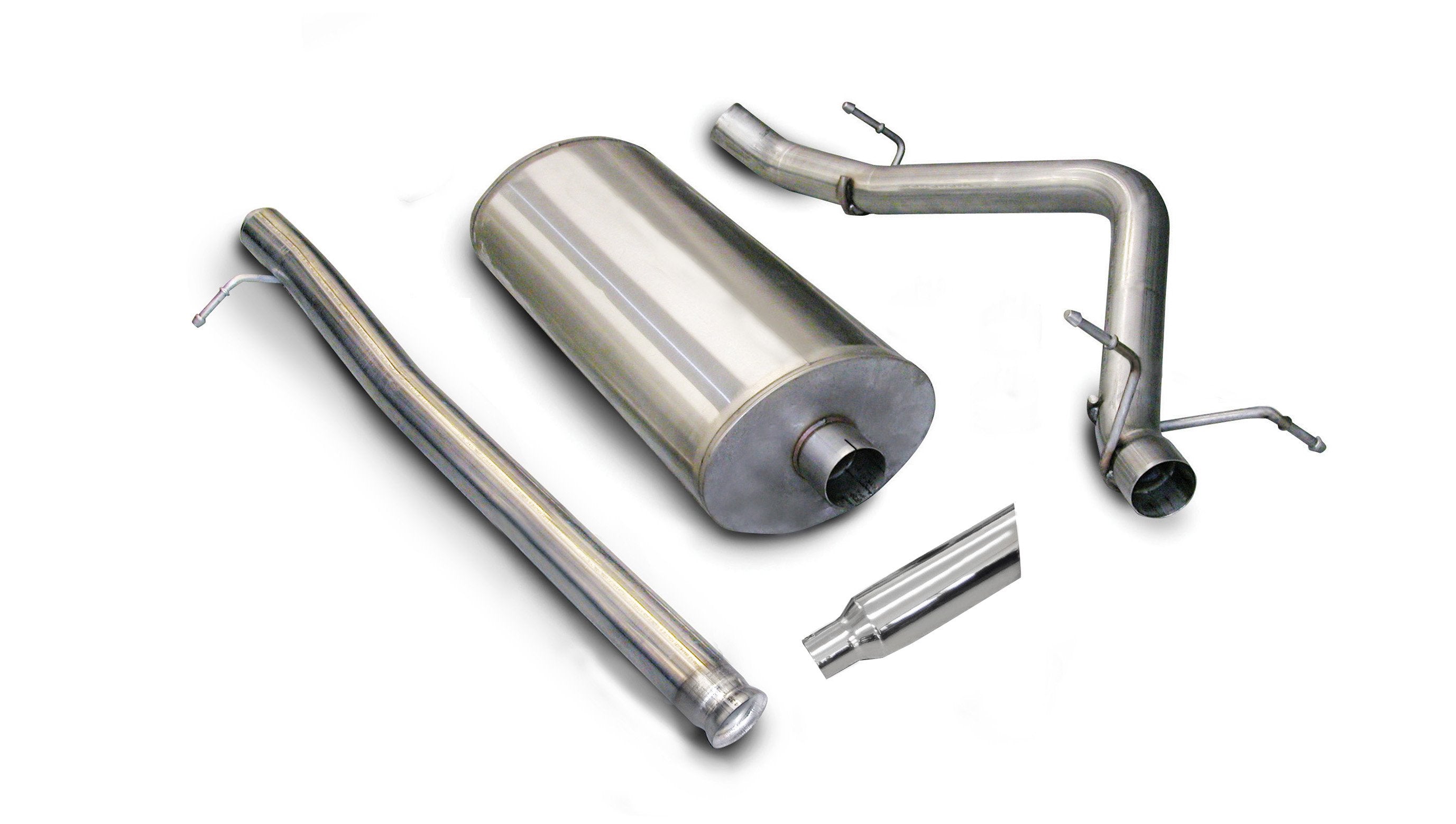 3.0 Inch Cat-Back Sport Single Side Exit Exhaust 4.0 Inch Slash Cut Polished Tip 07-08 Silverado/Sierra 1500 Regular Cab/Standard Bed 4.8L/5.3L/6.0L V8 119 Inch WB Stainless Steel dB by Corsa Performance