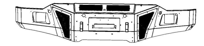BR11 Front Bumper Replacement Textured Black 2020-2026 Silverado 2500/3500 HD Go Rhino