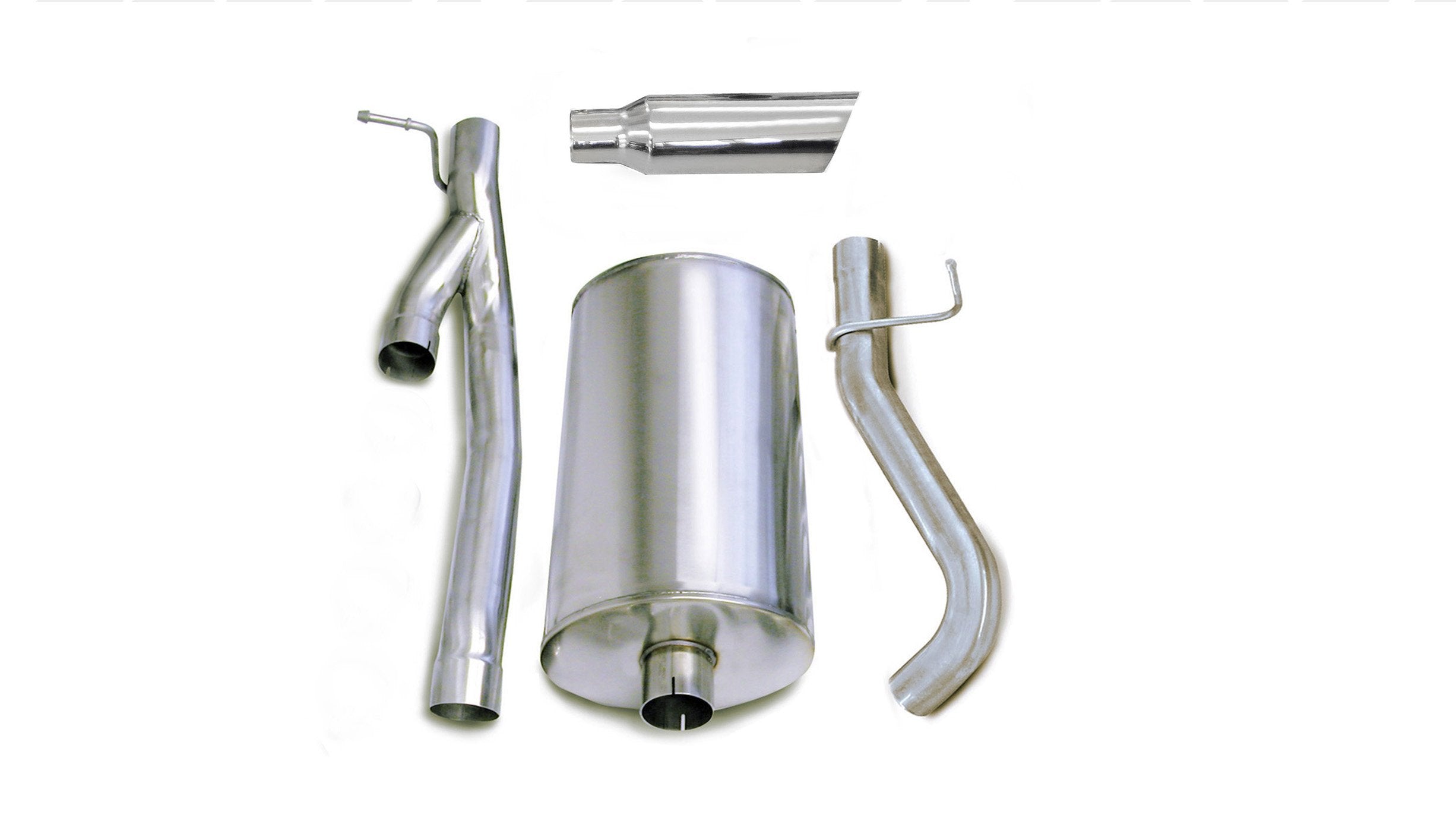 3.0 Inch Cat-Back Sport Single Side Exit Exhaust 4.0 Inch Slash Cut Polished Tip 03-06 Silverado/Sierra 2500 Crew Cab/Standard Bed 6.0L V8 153.0 Inch WB Stainless Steel dB by Corsa Performance