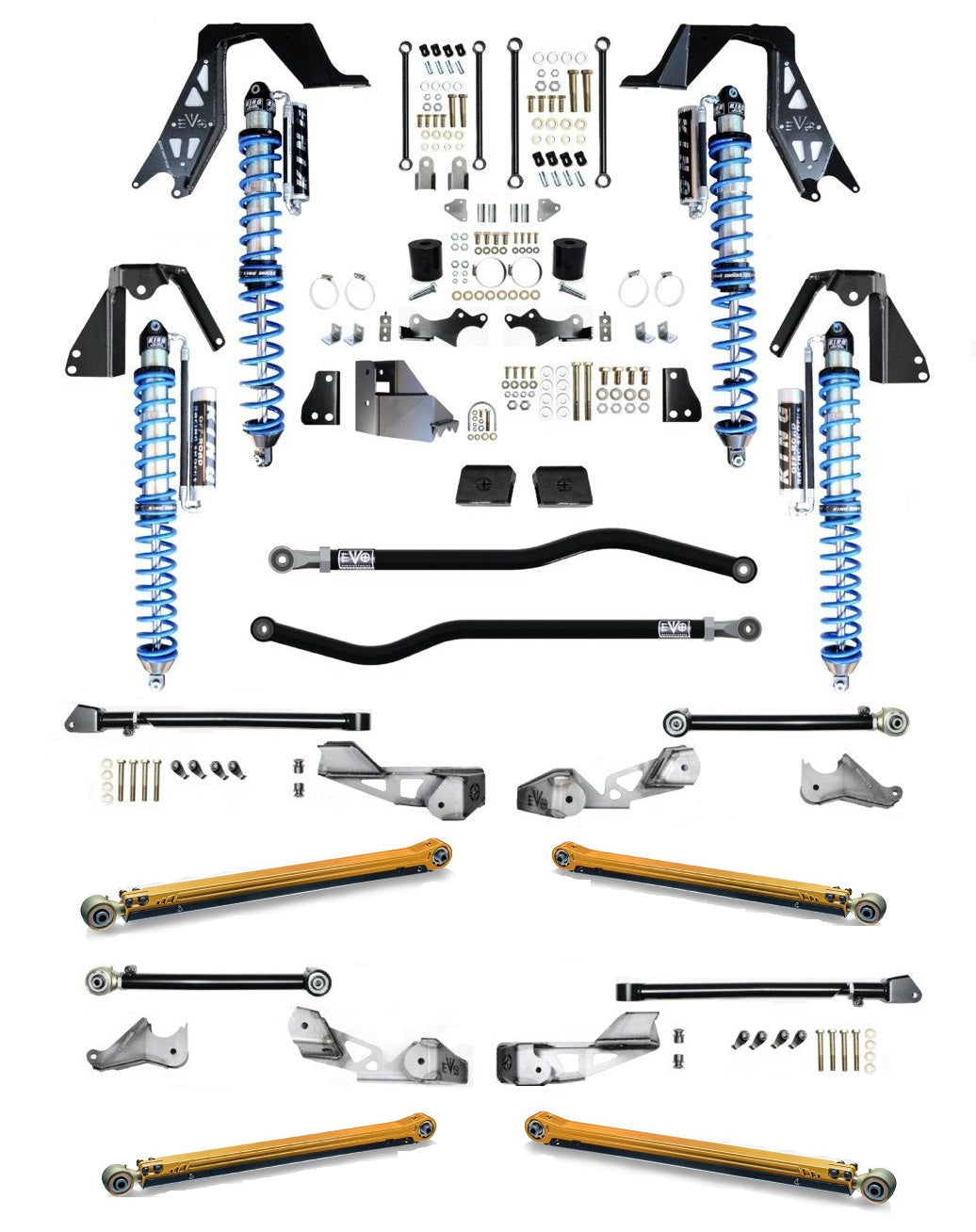 Jeep Wrangler 392 3-5 inch LIFT KING 2.5 inch COILOVER PRO SUSPENSION SYSTEMS ( 4-Door ) JEEP WRANGLER
