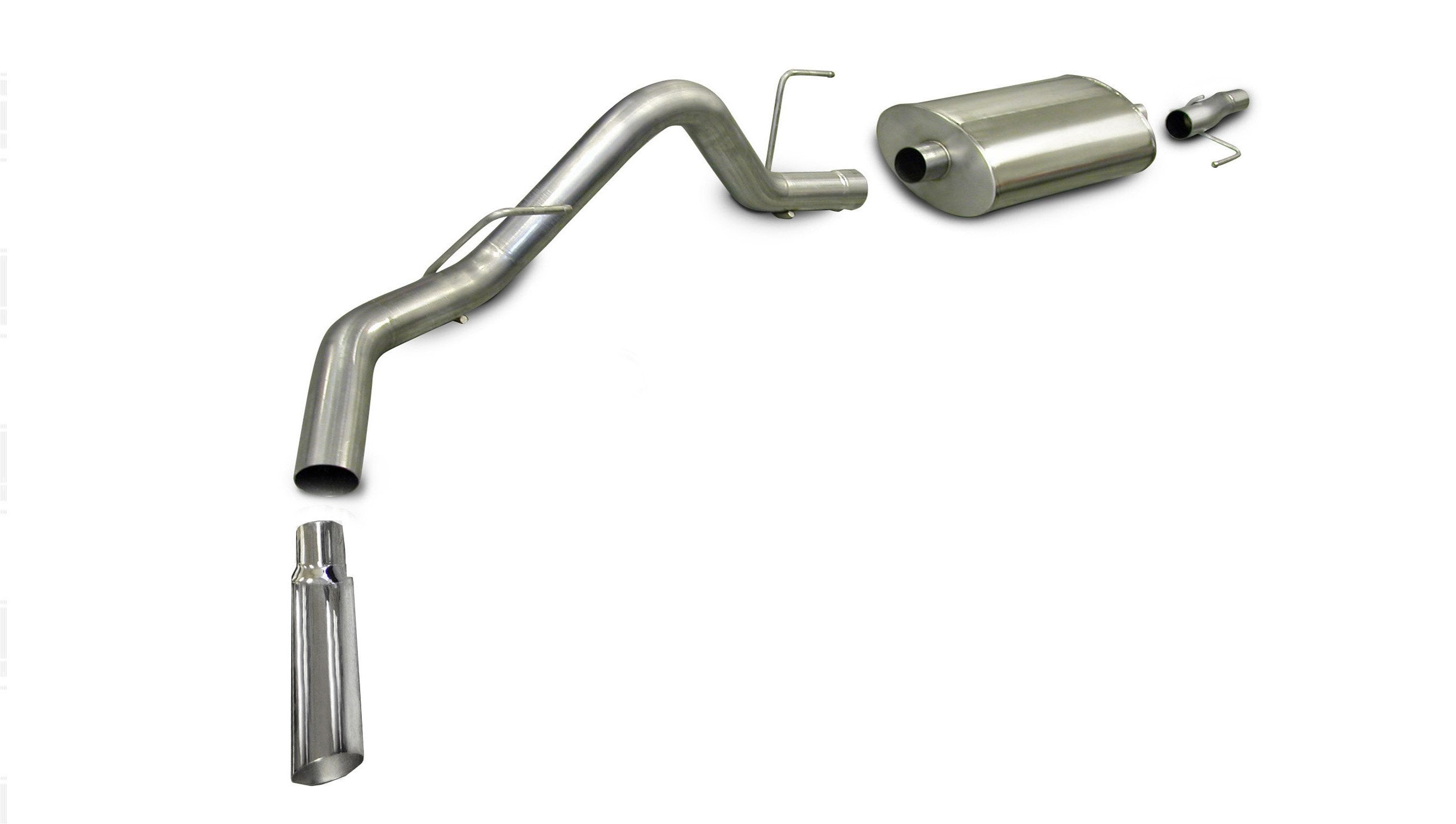 3.0 Inch Cat-Back Sport Single Side Exit Exhaust 4.0 Inch Slash Cut Polished Tip 06-08 Ford F150 SuperCrew w/6.5 Foot Bed 4.6L/5.4L V8 Stainless Steel dB by Corsa Performance