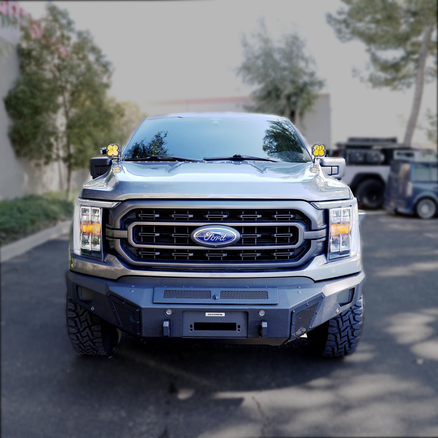 BR6 Winch Ready Front Bumper for Ford F 150 Textured Black 2021-2023 Ford F-150 Go Rhino