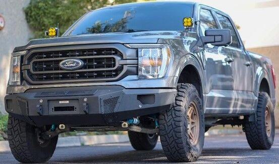 BR6 Winch Ready Front Bumper for Ford F 150 Textured Black 2021-2023 Ford F-150 Go Rhino