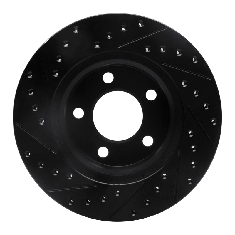 R1 80-89 American Motors Eagle Front Right Drilled & Slotted Black Brake Rotor