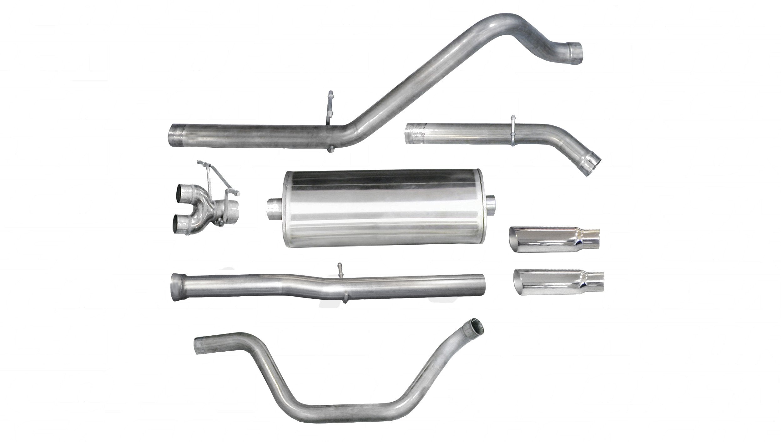 3.0 Inch Cat-Back Sport Dual Rear Exit Exhaust 4.0 Inch Slash Cut Polished Tips 11-13 Silverado/Sierra Denali 1500 Crew Cab/Short Bed/Extended Cab/Standard Bed 6.2L V8 143.5 Inch WB Stainless Steel dB by Corsa Performance