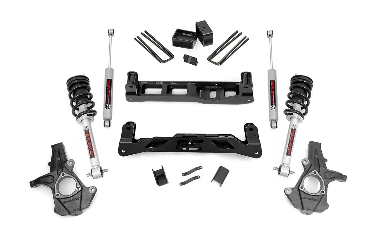 5 Inch Lift Kit Cast Steel N3 Struts Silverado/Sierra 1500 (14-17) Rough Country
