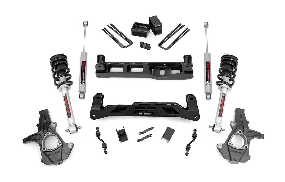 5 Inch Lift Kit Alu/Stamp Steel N3 Struts Silverado/Sierra 1500 (14-18 & Classic) Rough Country