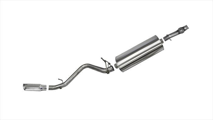 3.0 Inch Cat-Back Sport Single Side Exit Exhaust 4.0 Inch Slash Cut Polished Tip 14-Pres Silverado/Sierra 1500 Regular Cab/Standard Bed 5.3L V8 119 Inch WB Stainless Steel dB by Corsa Performance
