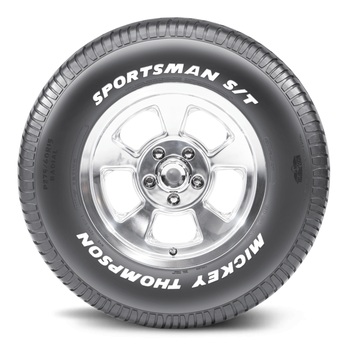Sportsman S/T 15.0 Inch P235/60R15 Raised White Letter Passenger Auto Radial Tire Mickey Thompson