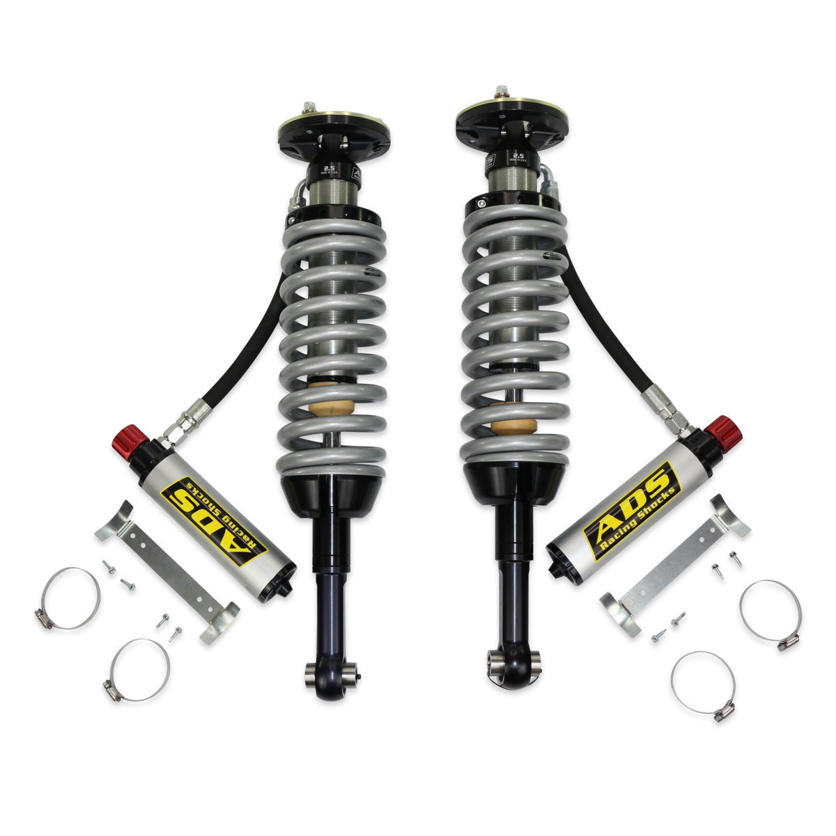 2010-2014 Ford F-150 Svt Raptor Direct Fit 2.5 inch Adjustable Reservoir Race Coilovers Front 21.05 Inch Collapsed 26.94 Inch Extended ADS Shocks