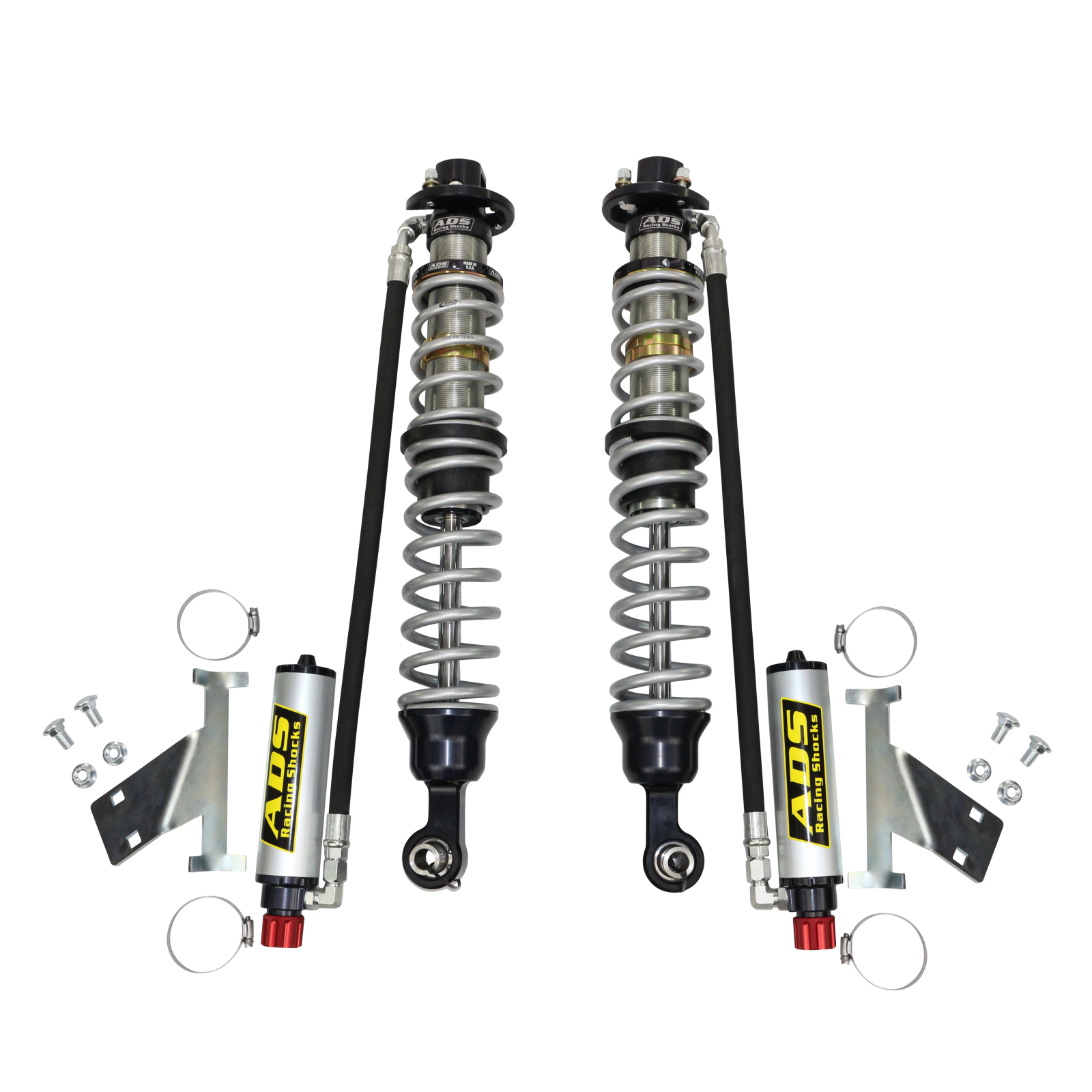 2021-2025 Ford Bronco Direct Fit 2.5 inch Adjustable Reservoir Race Coilovers Rear 17.719 Inch Collapsed 27.723 Inch Extended Remote Reservoir 2 Door ADS Shocks