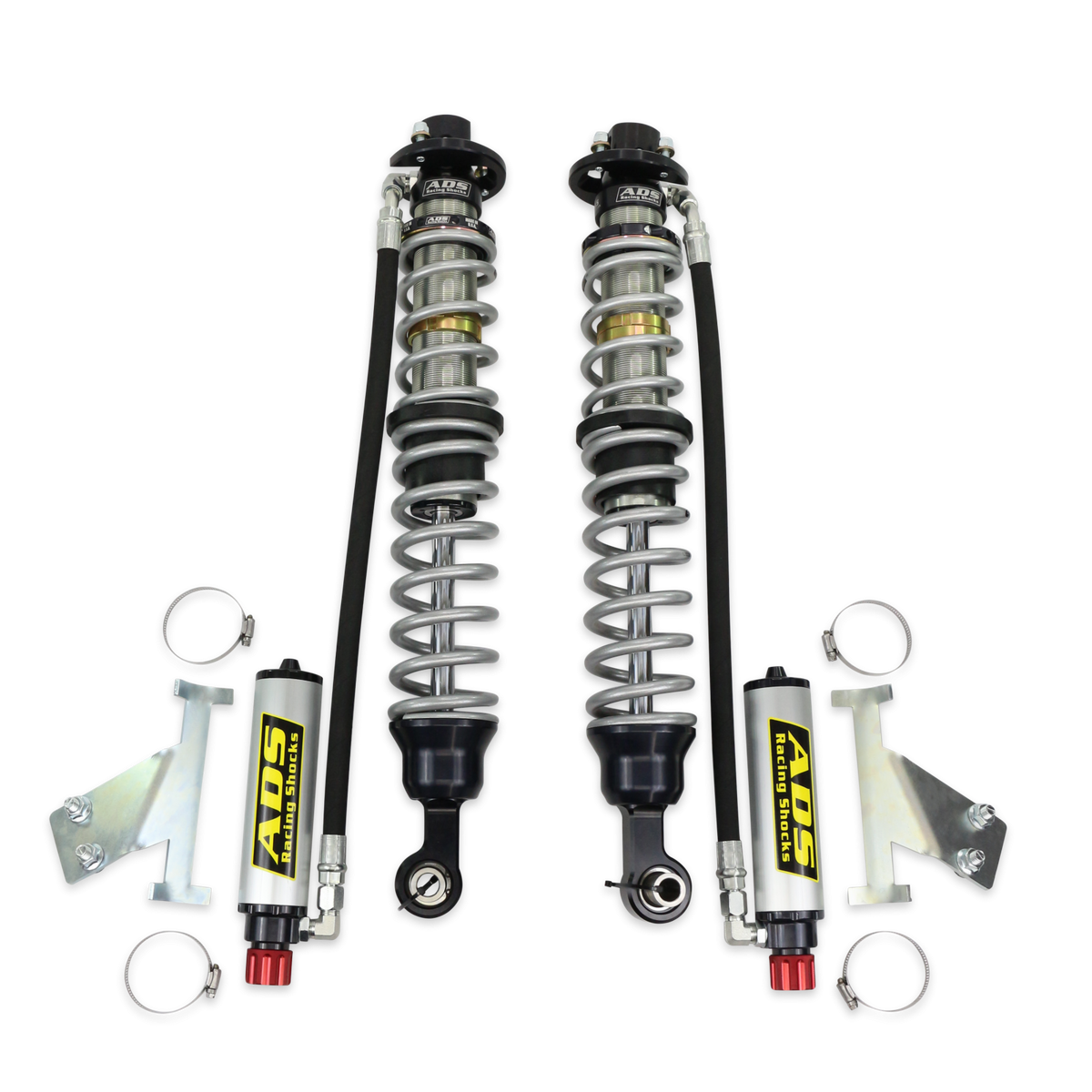 2021-2025 Ford Bronco Direct Fit 2.5 inch Adjustable Reservoir Race Coilovers Rear 17.719 Inch Collapsed 27.723 Inch Extended Remote Reservoir 4 Door ADS Shocks