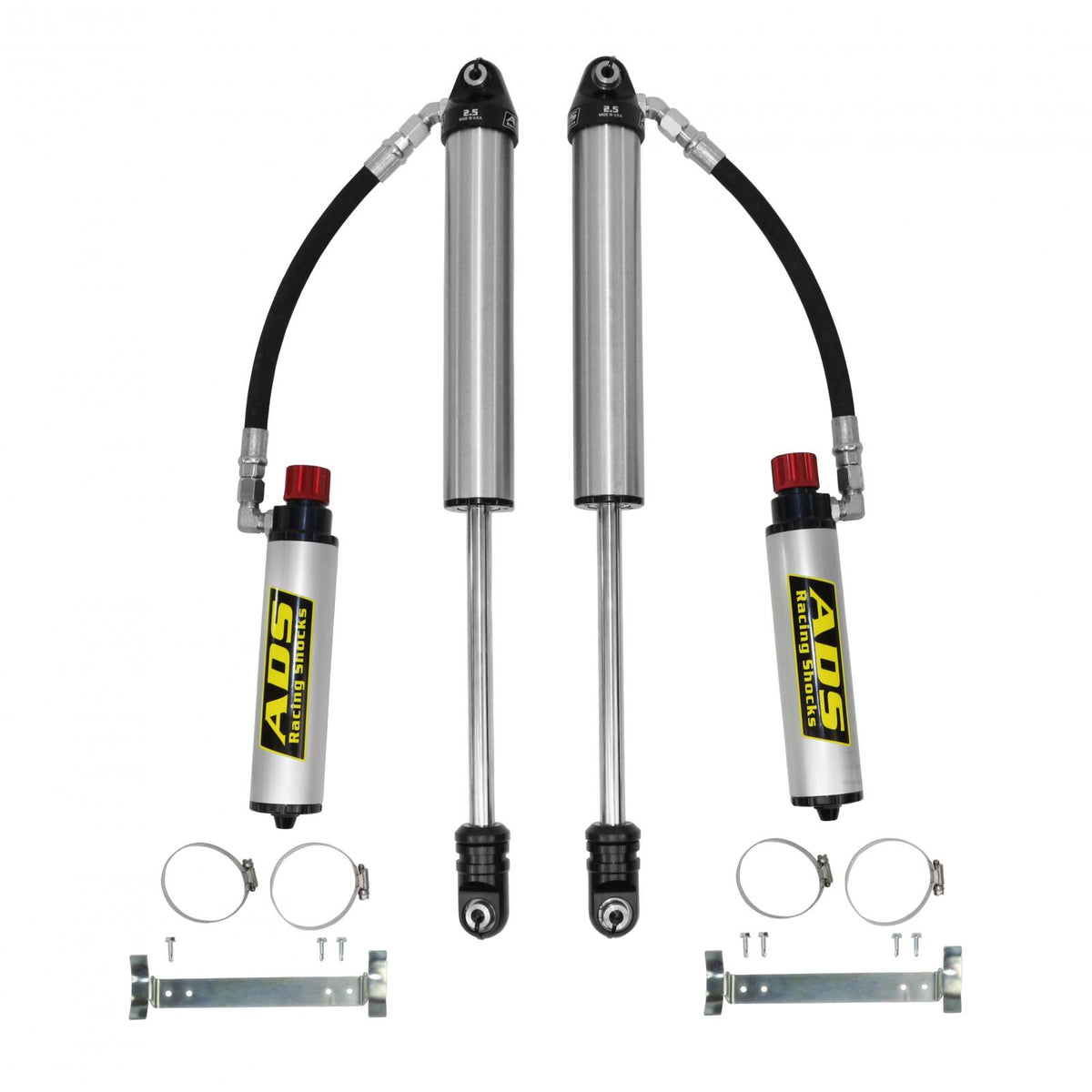 2014-2025 Ford F-150 Direct Fit 2.5 inch Adjustable Reservoir Race Shocks Rear 18.37 Inch Collapsed 29.95 Inch Extended ADS Shocks
