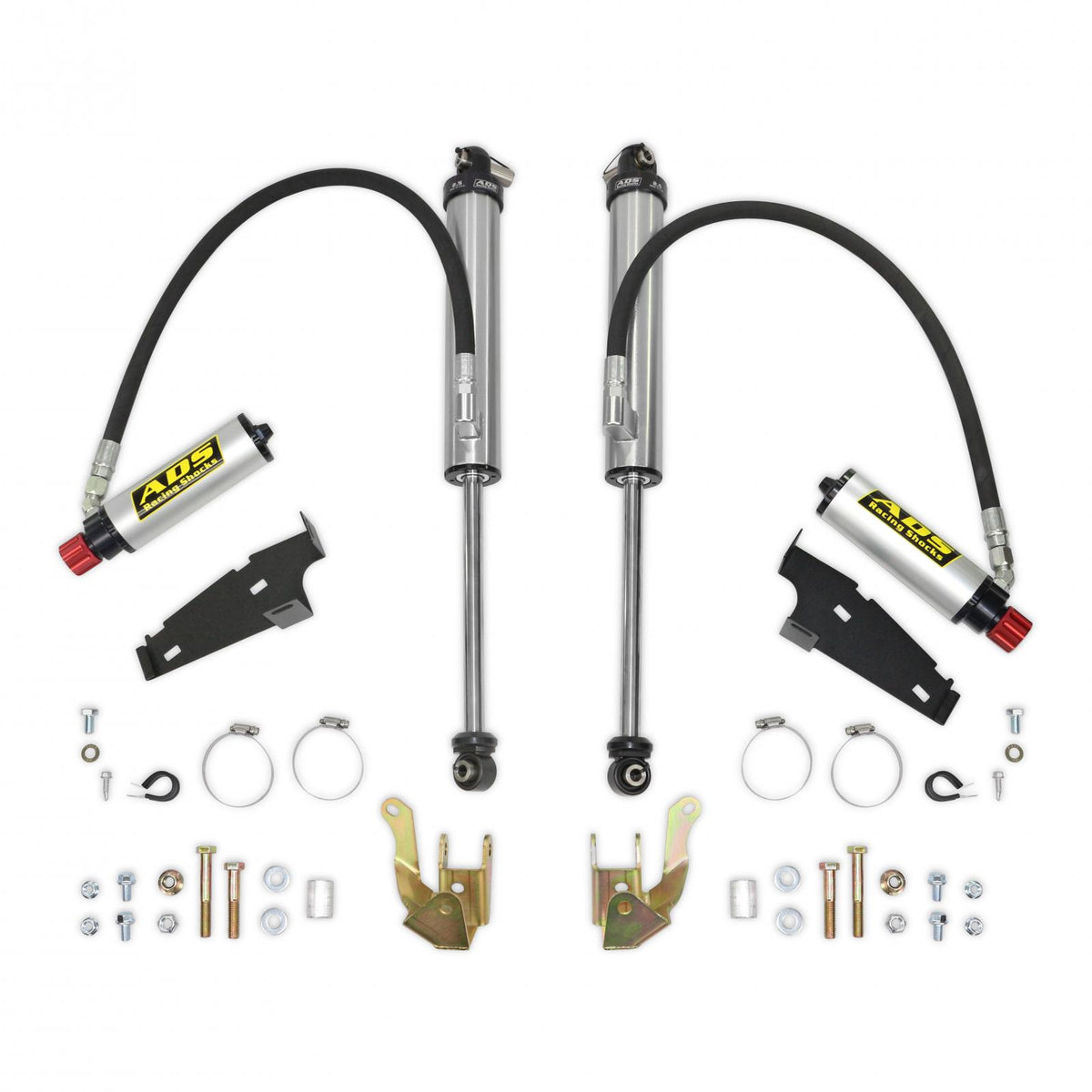 2020-2025 Jeep Gladiator 2018-2025 Jeep Wrangler Direct Fit 2.5 inch Adjustable Reservoir Race Shocks Front 16.912 Inch Collapsed 28.553 Inch Extended ADS Shocks