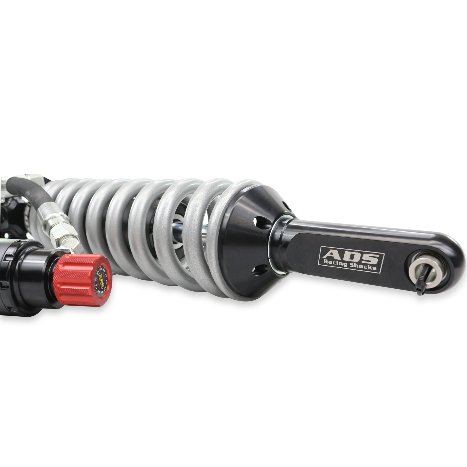 2005-2023 Toyota Tacoma Direct Fit 2.5 inch Adjustable Reservoir Race Coilovers Black Front 17.75 Inch Collapsed 22.394 Inch Extended Remote Reservoir With 650 (lb/in) Springs ADS Shocks