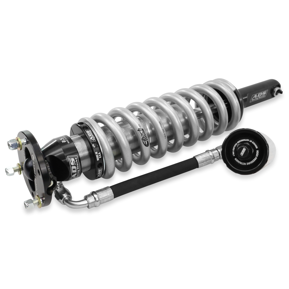 2005-2023 Toyota Tacoma Direct Fit 2.5 inch Adjustable Reservoir Race Coilovers Front 17.75 Inch Collapsed 22.394 Inch Extended Remote Reservoir With 650 (lb/in) Springs ADS Shocks