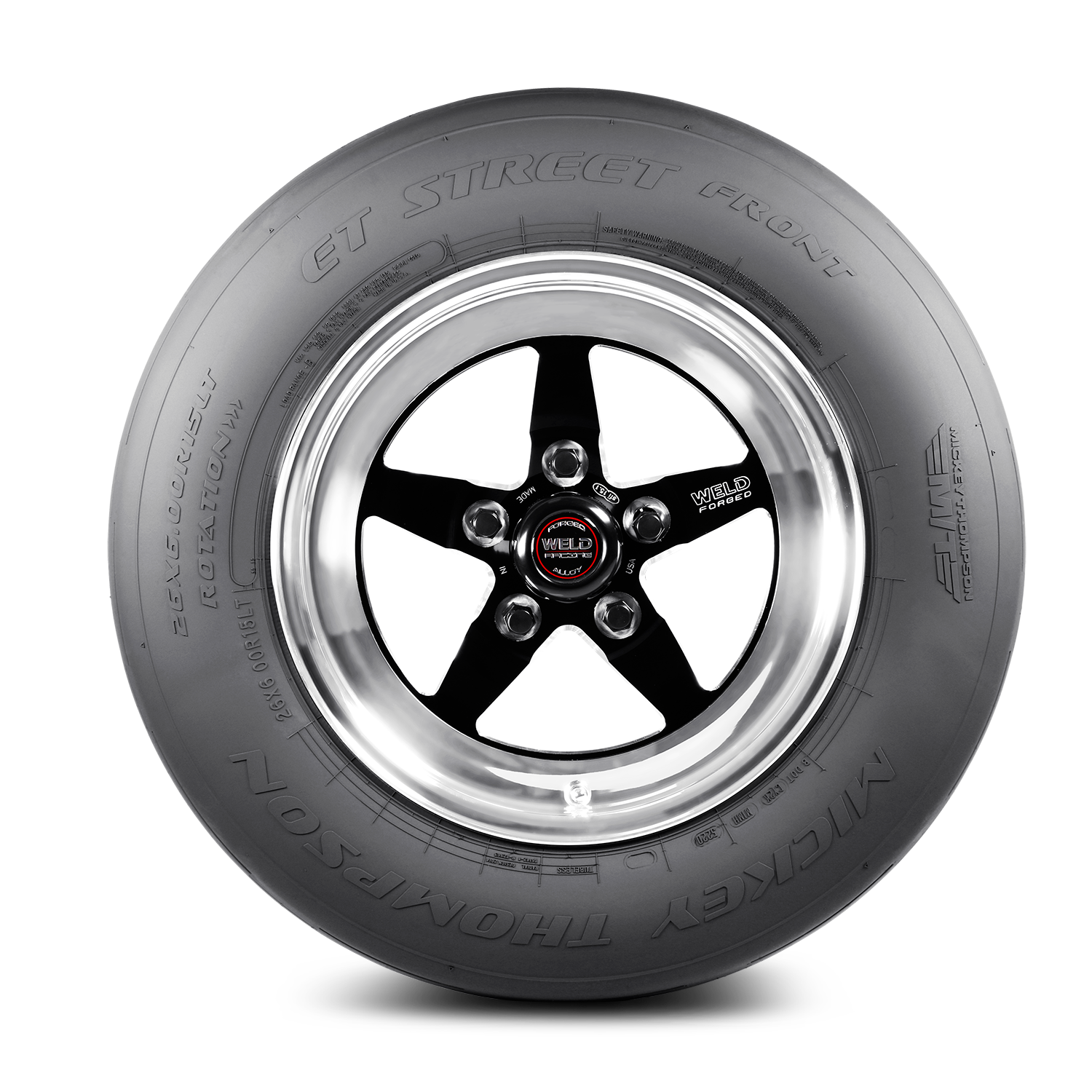 ET Street Front 18.0 Inch 28X6.00R18LT Black Sidewall Racing Bias Tire Mickey Thompson