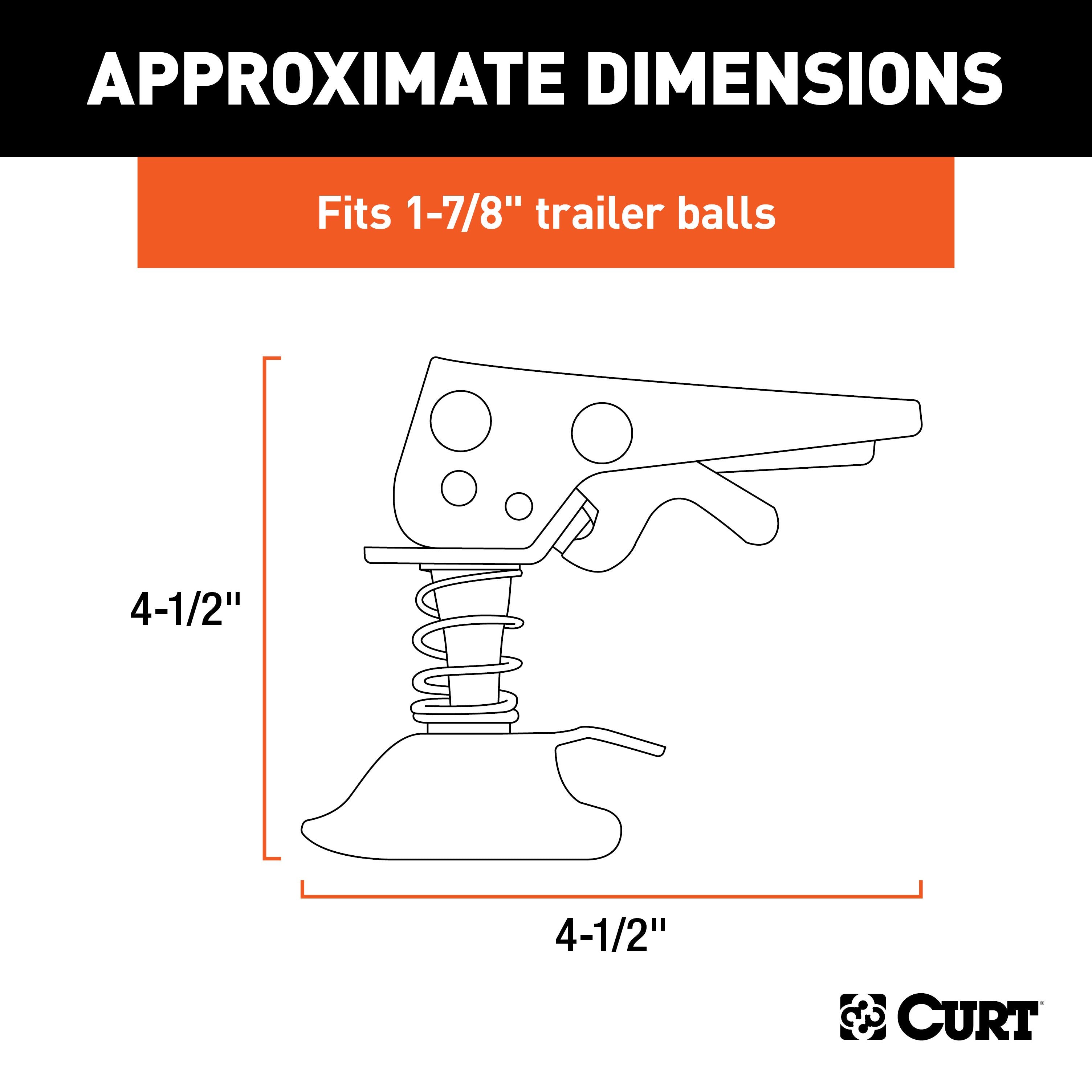 CURT Posi-Lock Coupler Replacement Latch for 1-7/8-Inch Trailer Hitch Ball Model 25094