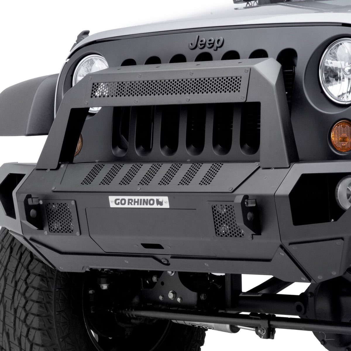 Trailline 10 Light Mount Bar Textured Black 2011-2026 Jeep Wrangler JK/JL 2020-2025 Jeep Gladiator 2021-2025 Ford Bronco Go Rhino