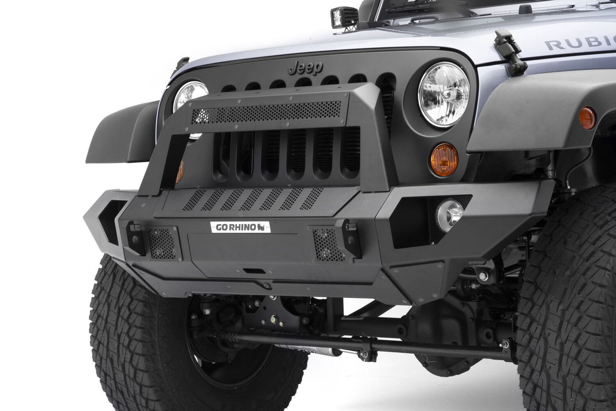 Trailline 10 Light Mount Bar Textured Black 2011-2026 Jeep Wrangler JK/JL 2020-2025 Jeep Gladiator 2021-2025 Ford Bronco Go Rhino