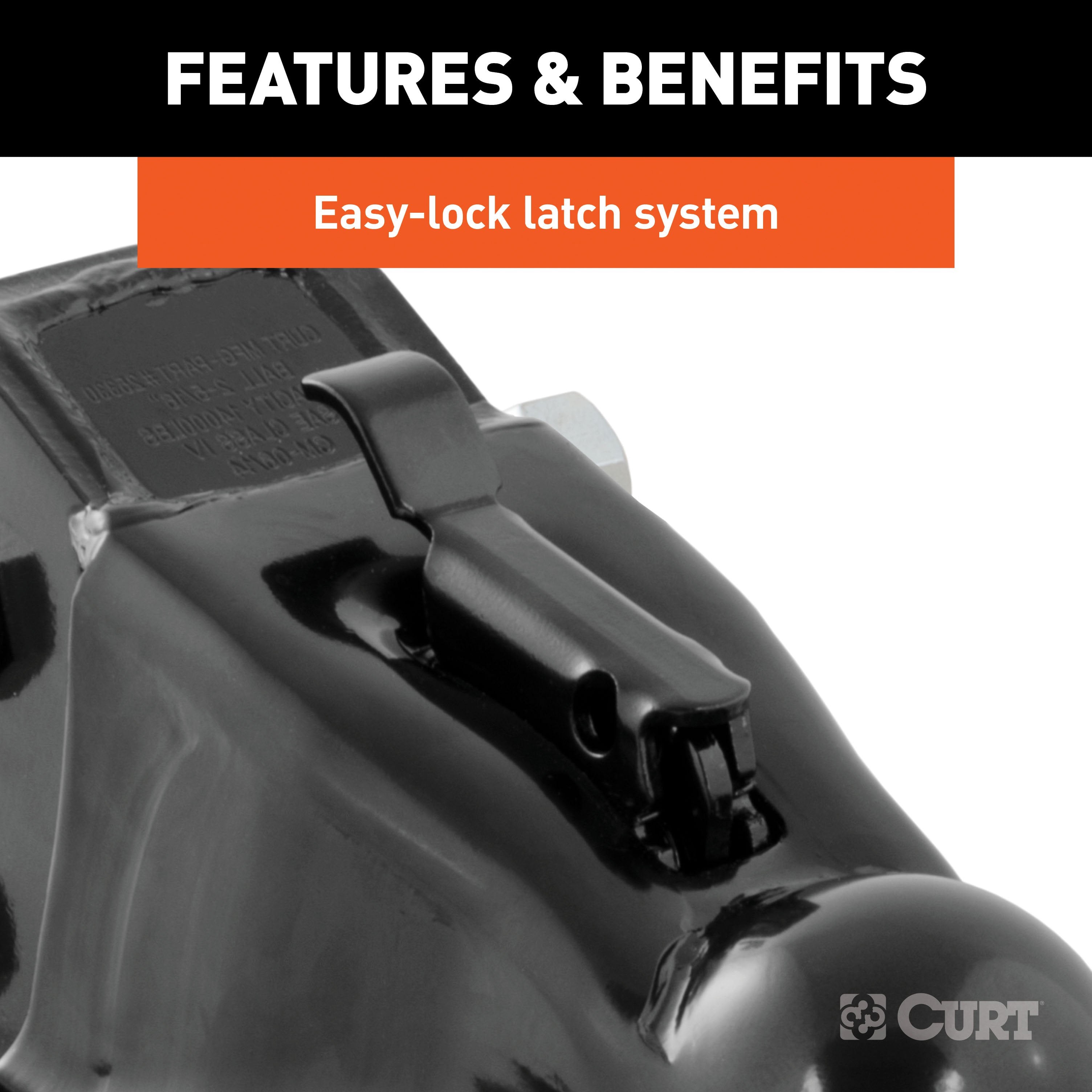 CURT Channel-Mount Adjustable Trailer Coupler, 2-5/16-Inch Hitch Ball, 14,000 lbs Model 25330