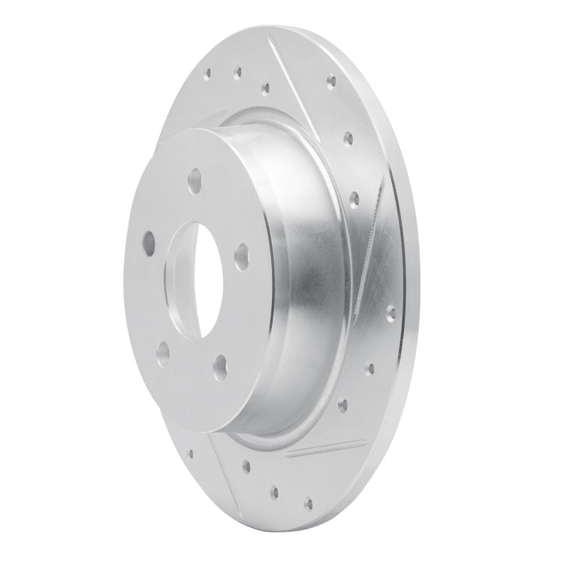 R1 18-25 Jeep Wrangler Rear Right Drilled & Slotted Silver Brake Rotor