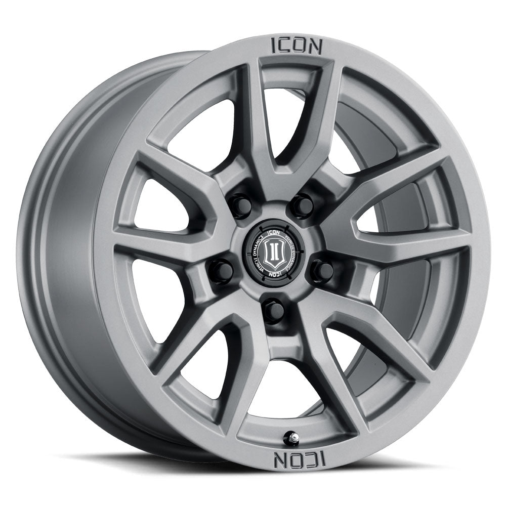 Vector 5 -17 X 8.5 / 5 X 5 Inch / -6MM / 4.5 Inch Back Space Titanium, ICON Alloys
