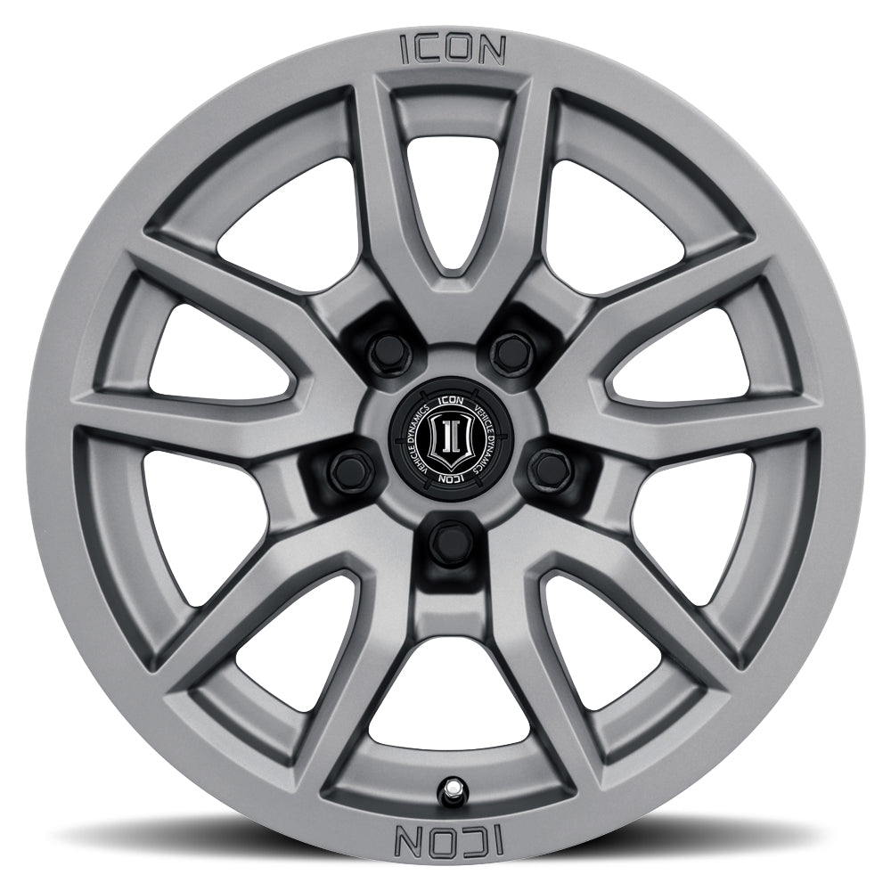 Vector 5 -17 X 8.5 / 5 X 5 Inch / -6MM / 4.5 Inch Back Space Titanium, ICON Alloys