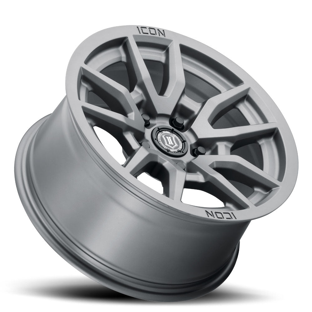 Vector 5 -17 X 8.5 / 5 X 5 Inch / -6MM / 4.5 Inch Back Space Titanium, ICON Alloys