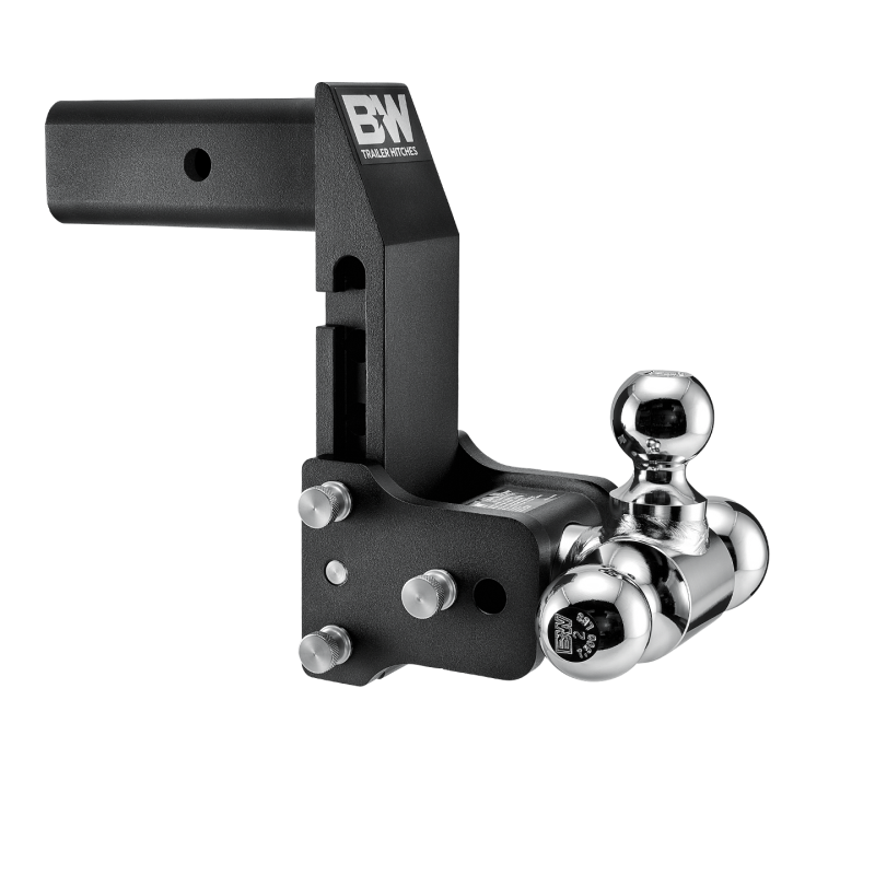 B&W Trailer Hitches 2.5 Model 10 Black Tri-Ball Mount Hitches for Multi-Pro Tailgate Model TS20067BMP